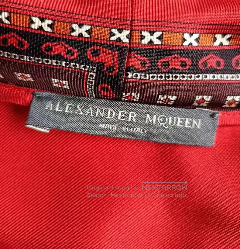 Alexander McQueen Alexander Mcqueen Red heavy industry silk silk printed shi Size XS / US 0-2 / IT 36-38 - 2 Thumbnail