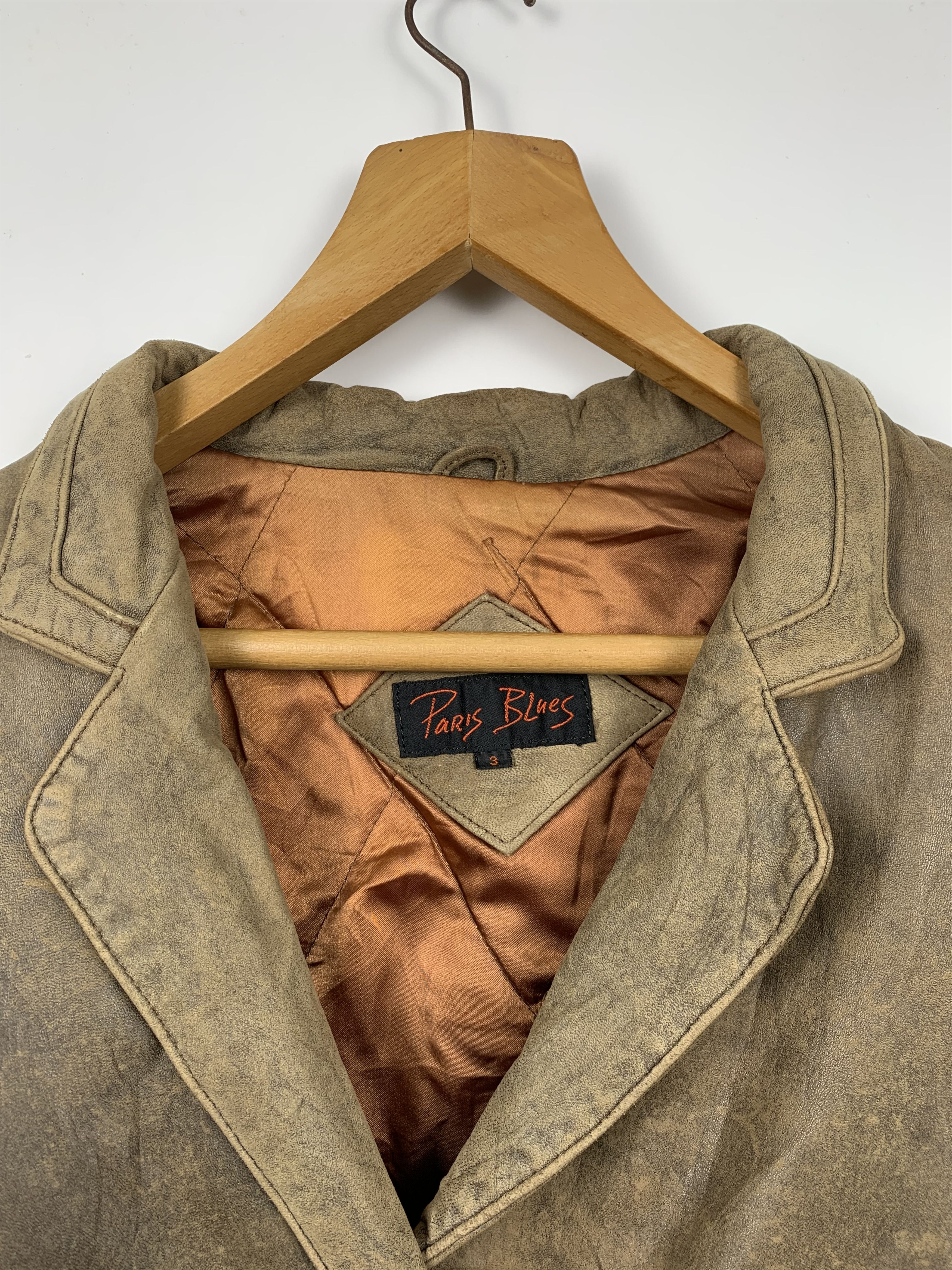 Other Vintage Paris Blues Leather Jacket J1160 Size US M / EU 48-50 / 2 - 7 Thumbnail