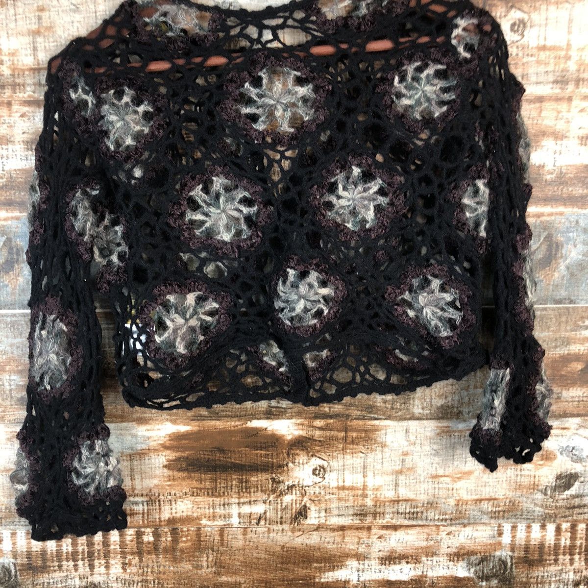 Seditionaries DL Wonder Land crochet meshnet Black Knitwear #C747 Size S / US 4 / IT 40 - 12 Thumbnail