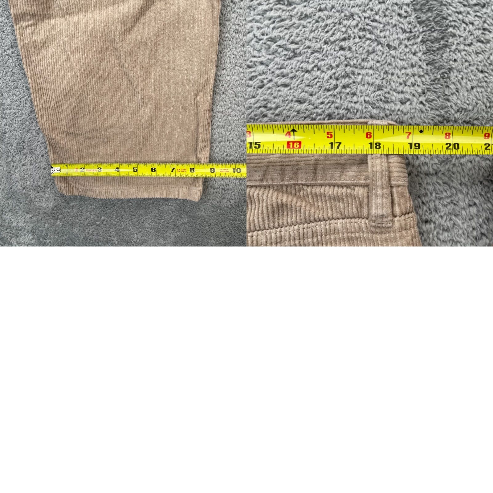 H&M H&M Pants Mens 38 Beige Corduroy Coupe Regular Straight Leg Baggy 5-Pocket Design Beige Cotton Flat Front Button Zipper Casual Size US 38 / EU 54 - 8 Thumbnail