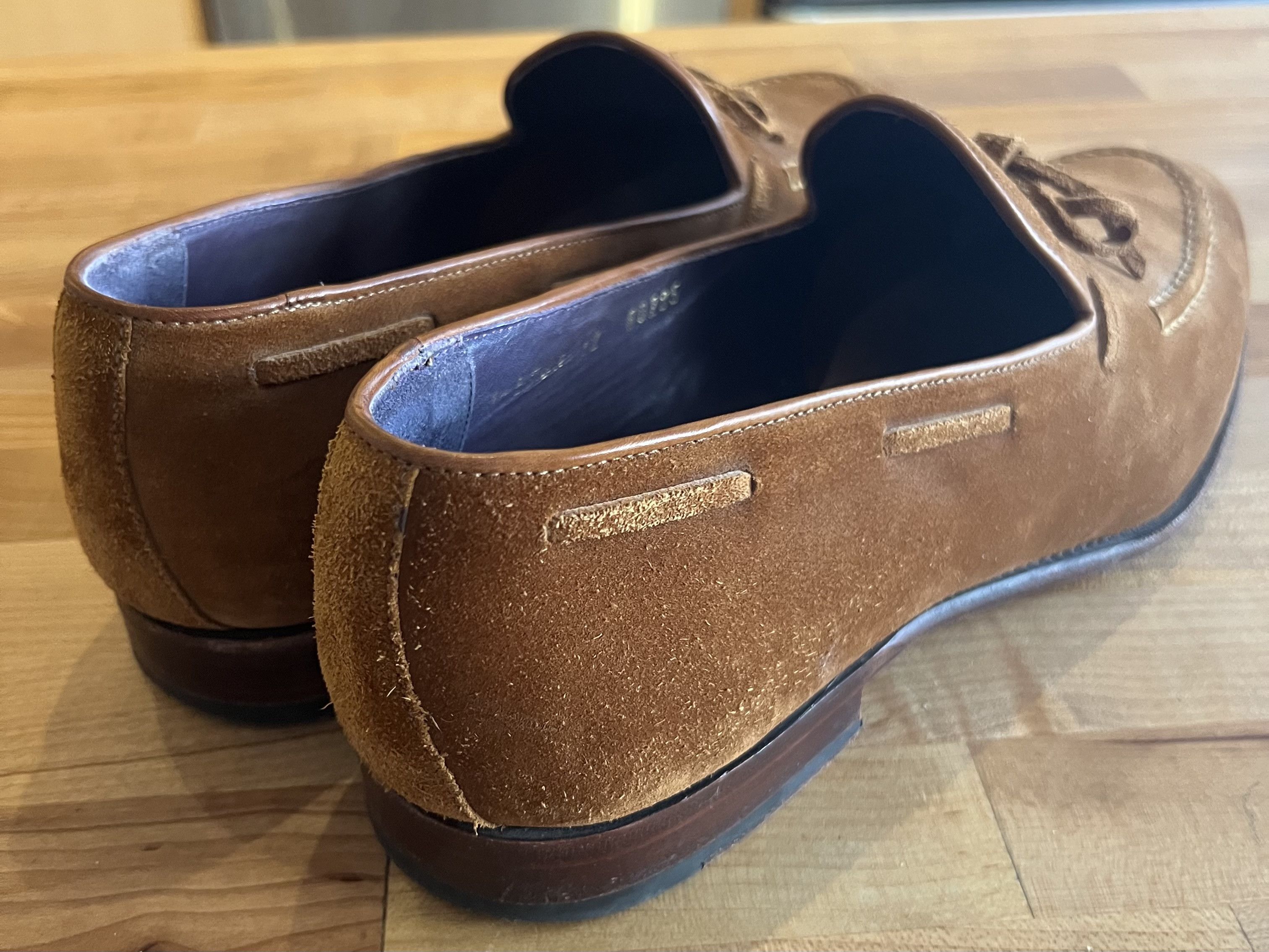 Carmina Carmina Unlined Tassel Loafers - Lt. Brown Suede - UK 12 Size US 13 / EU 46 - 4 Thumbnail