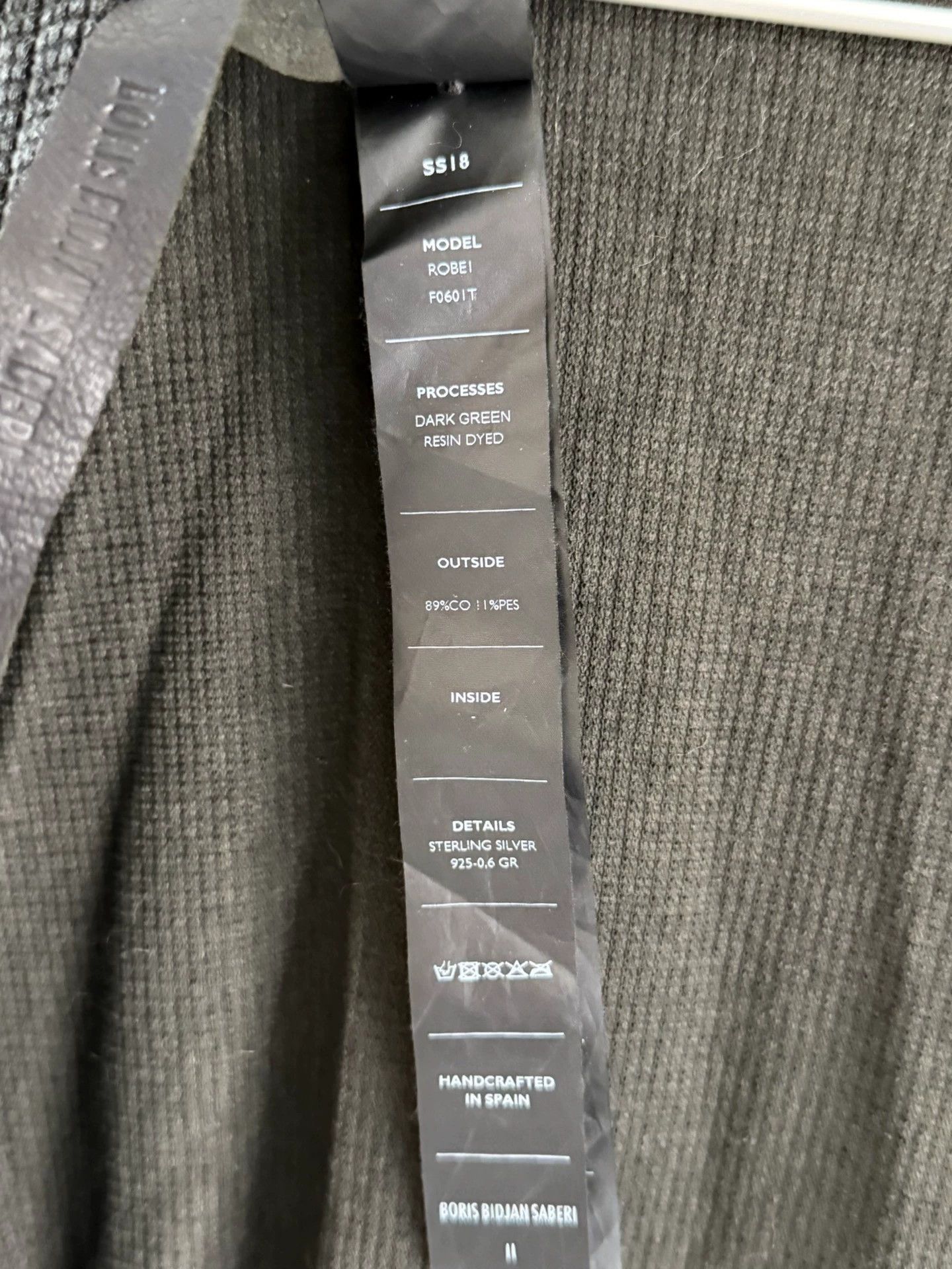 Boris Bidjan Saberi Boris Bidjan Saberi 18SS Long Kimono Robe M Dyed Size US M / EU 48-50 / 2 - 6 Thumbnail