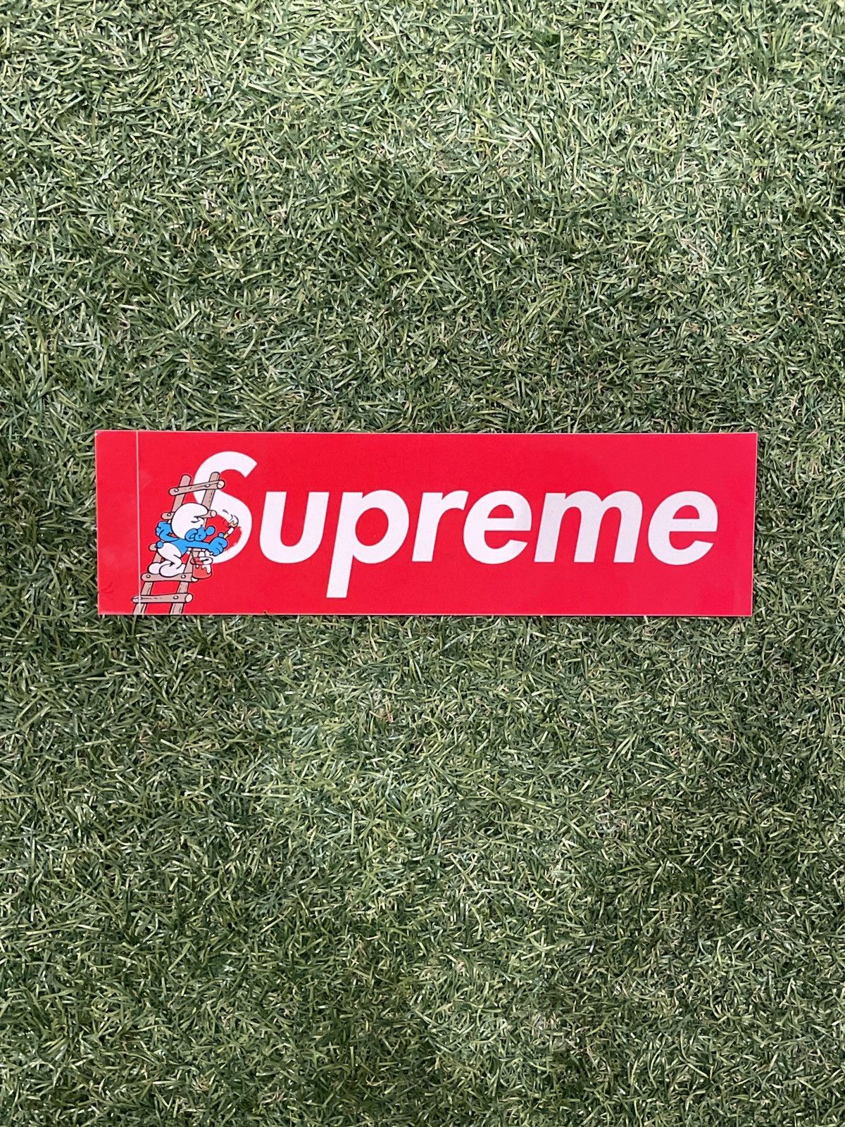 Supreme Smurf Sticker | Grailed
