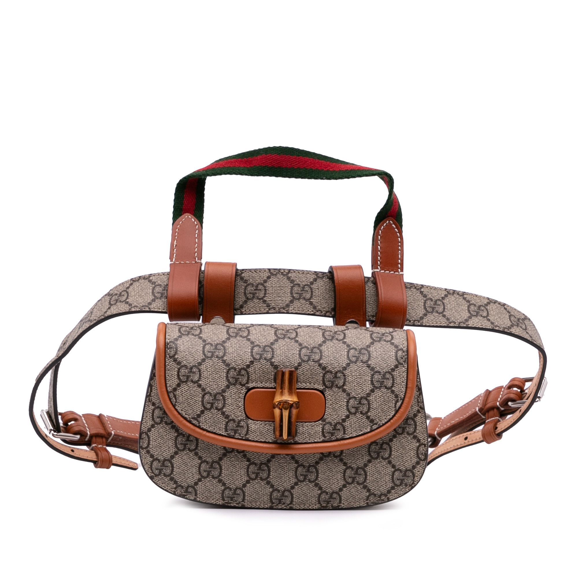 Gucci Gucci Mini GG Supreme Web Bamboo 1947 Belt Bag Size ONE SIZE - 1 Thumbnail