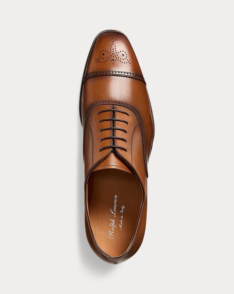 Ralph Lauren Purple Label RL Purple Label Denver Burnished Calfskin Cap-Toe Shoes Size US 11.5 / EU 44-45 - 1 Thumbnail