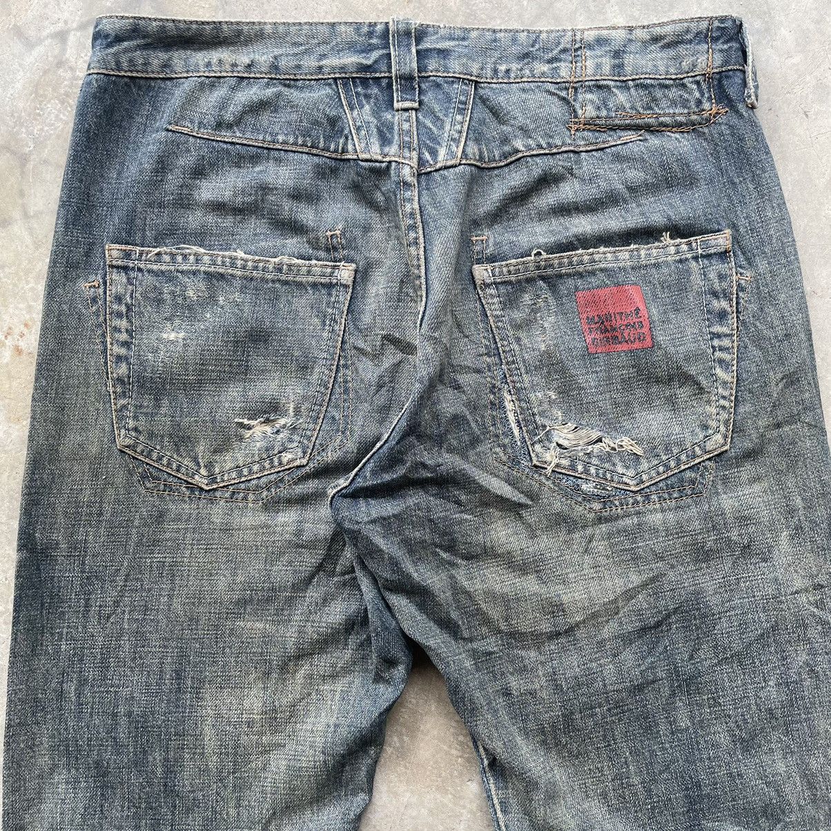 Marithe + Francois Girbaud Marithe Francois Girbaud Vkei Punk Distressed Straight Jeans Size US 32 / EU 48 - 18 Thumbnail
