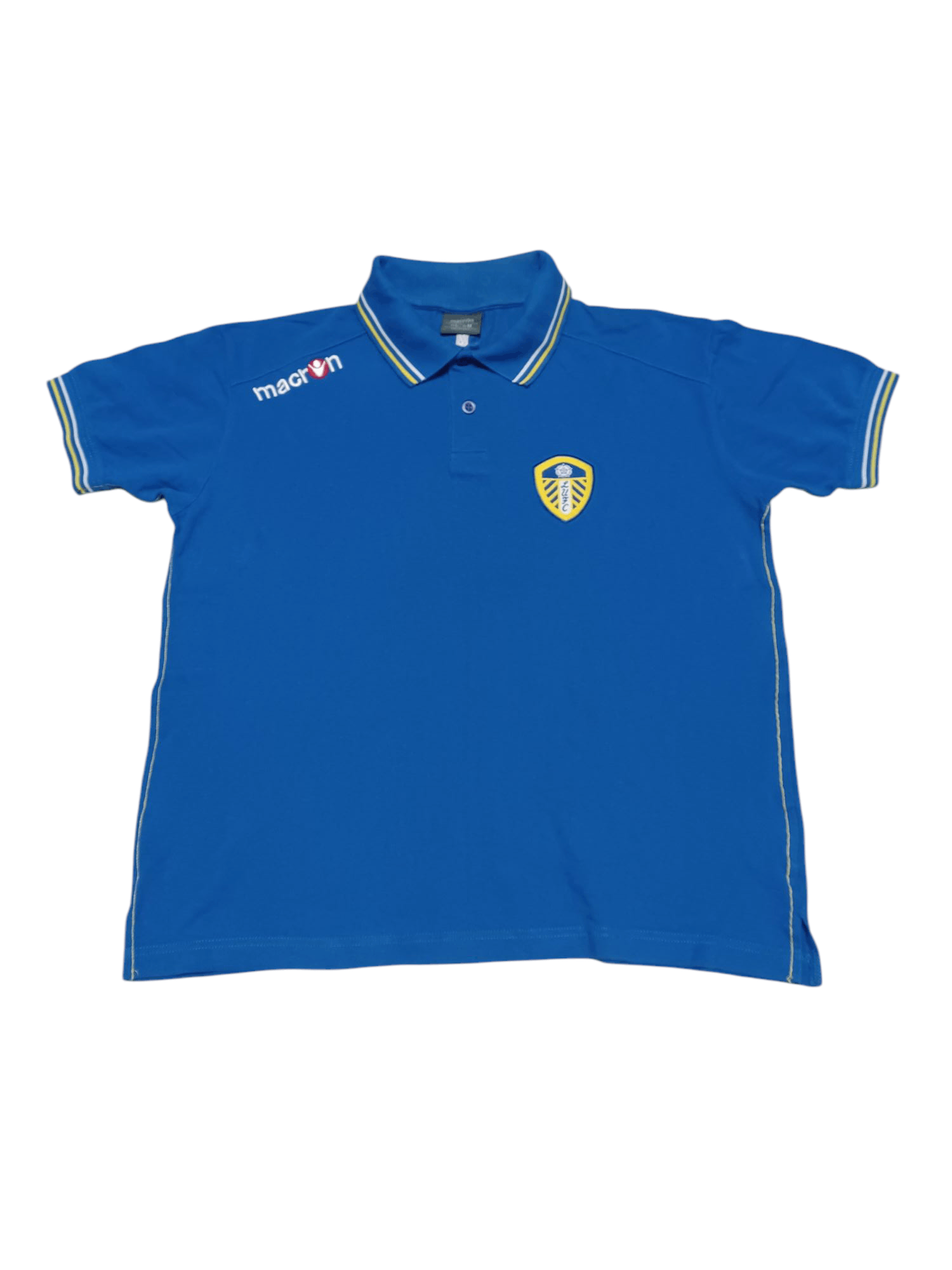 Macron LEEDS UNITED MACRON BIGLOGO VINTAGE SOCCER POLO SHIRT Size US L / EU 52-54 / 3 - 1 Thumbnail