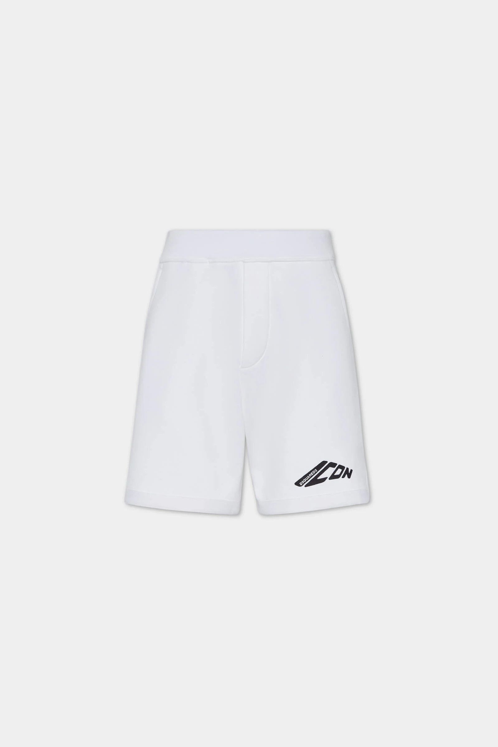 Dsquared2 o1mle0126 Icon New Generation Big Boxer Sweat Short in White Size US 30 / EU 46 - 1 Thumbnail
