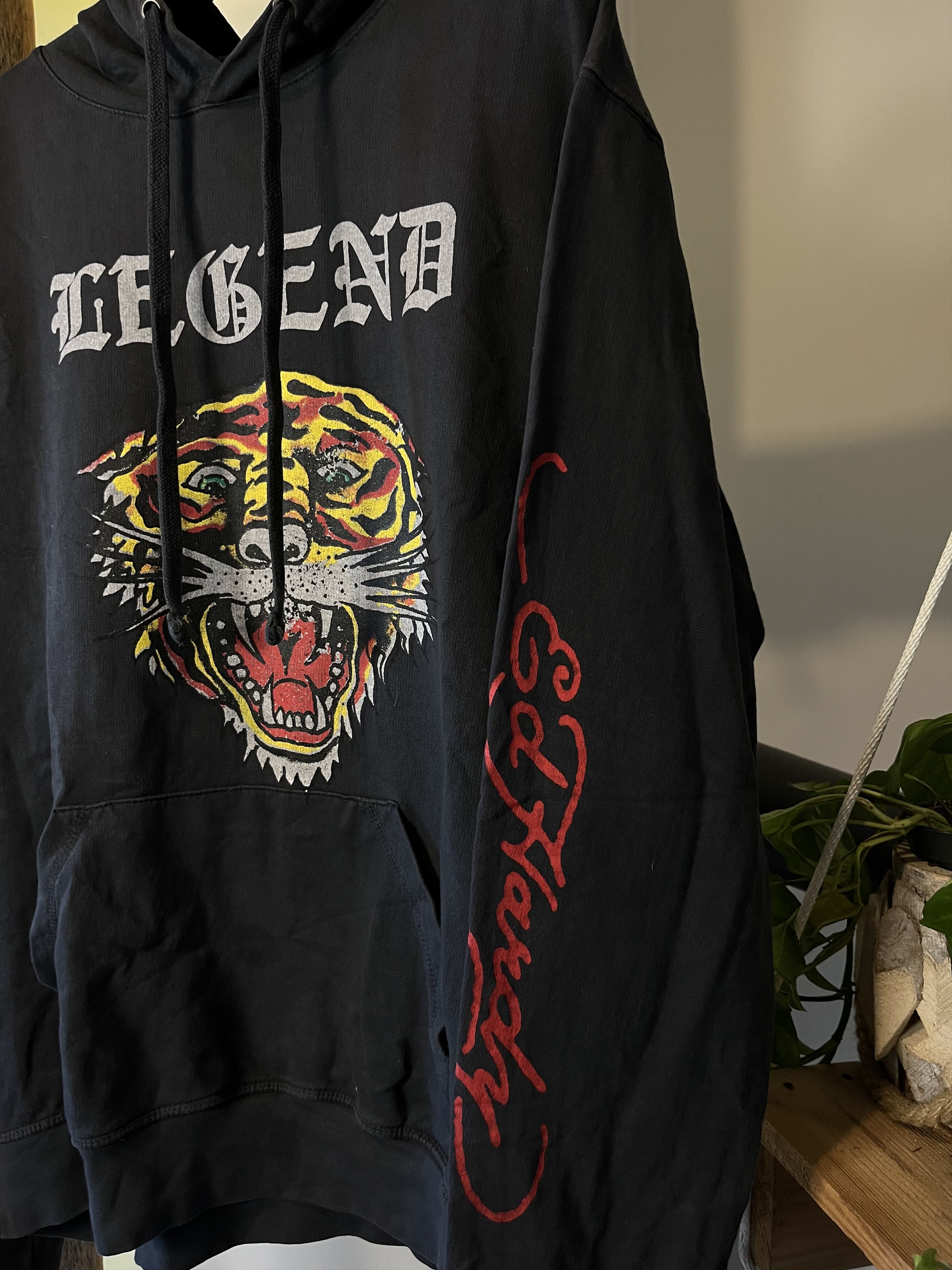 Christian Audigier × Ed Hardy × Vintage y2k Ed Hardy Christian Audigier Legend Lion Tattoo Hoodie Size US XL / EU 56 / 4 - 3 Thumbnail