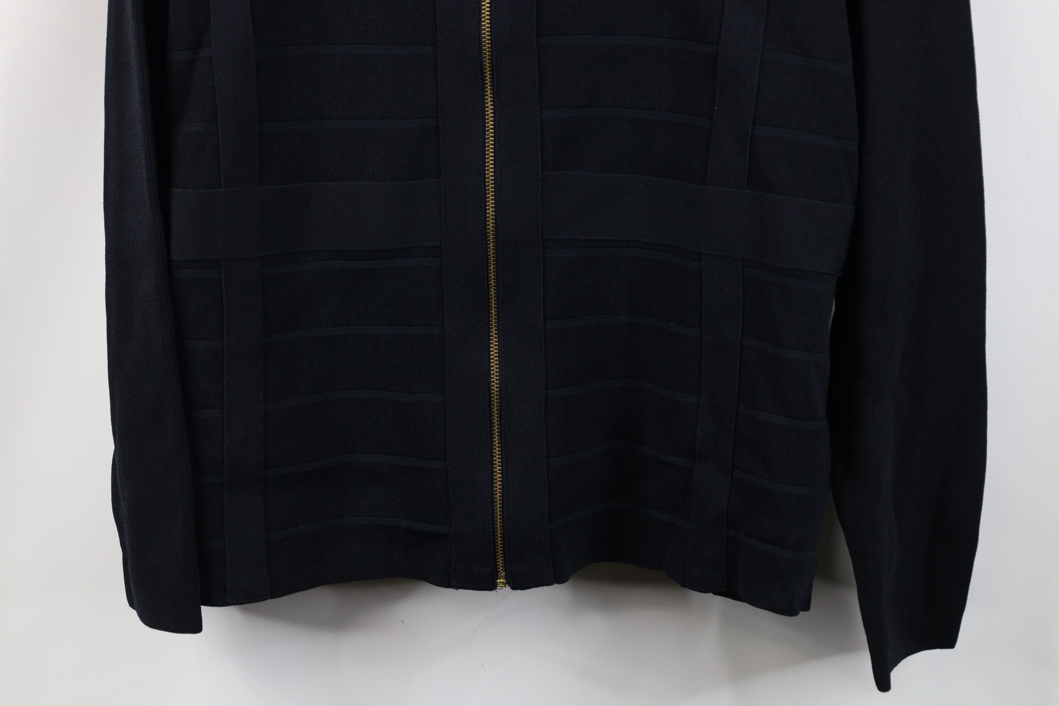 Vintage New Lane Bryant Ribbed Knit Full Zip Sweater Jacket Black Size 3XL / US 20-22 - 3 Thumbnail