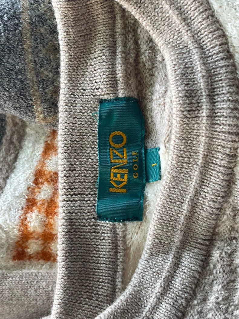 Kenzo KENZO Wool blended color block patchwork round neck long s Size S / US 4 / IT 40 - 8 Thumbnail