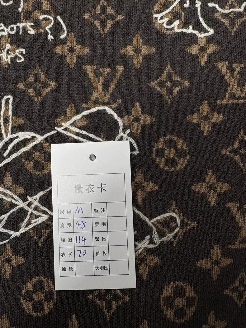Louis Vuitton LOUIS VUITTON Brown embroidered graffiti-deco print knitwea Size US M / EU 48-50 / 2 - 8 Thumbnail