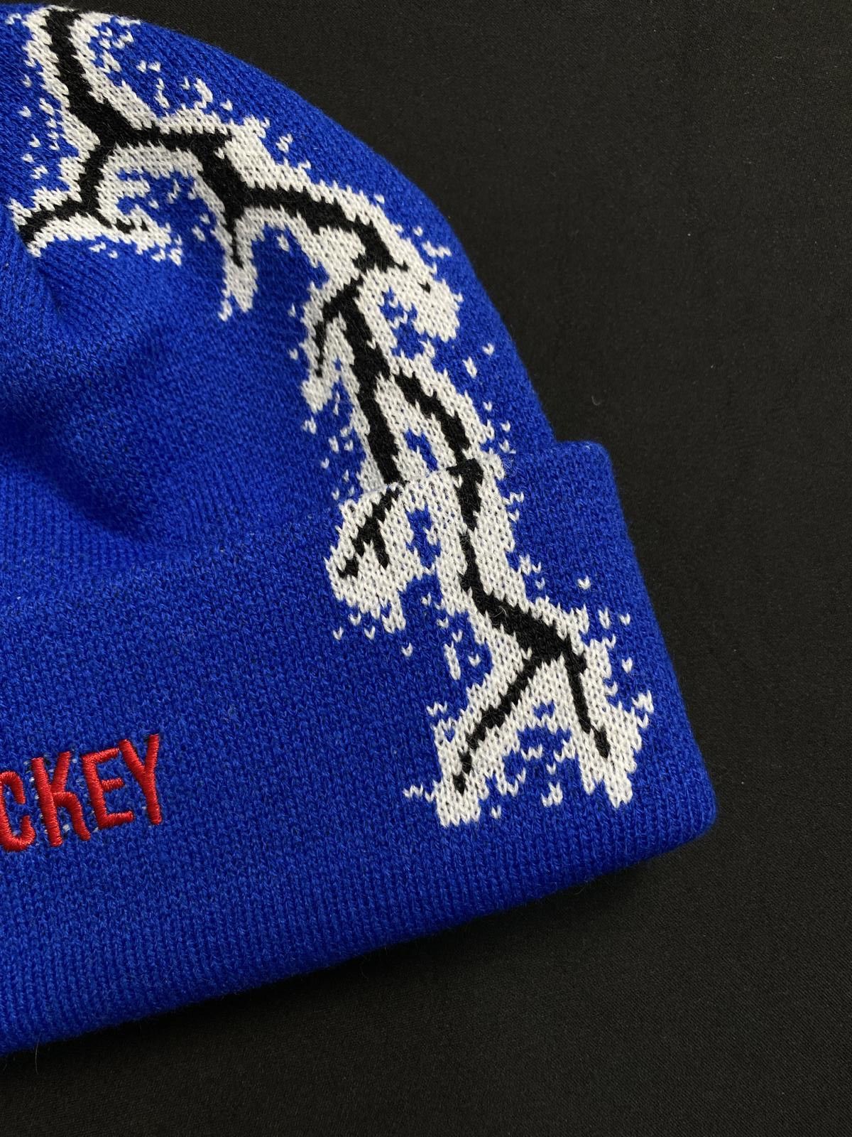 Fucking Awesome Deadstock Hockey Lightning No Cuff Knit Blue Beanie OS Size ONE SIZE - 3 Thumbnail