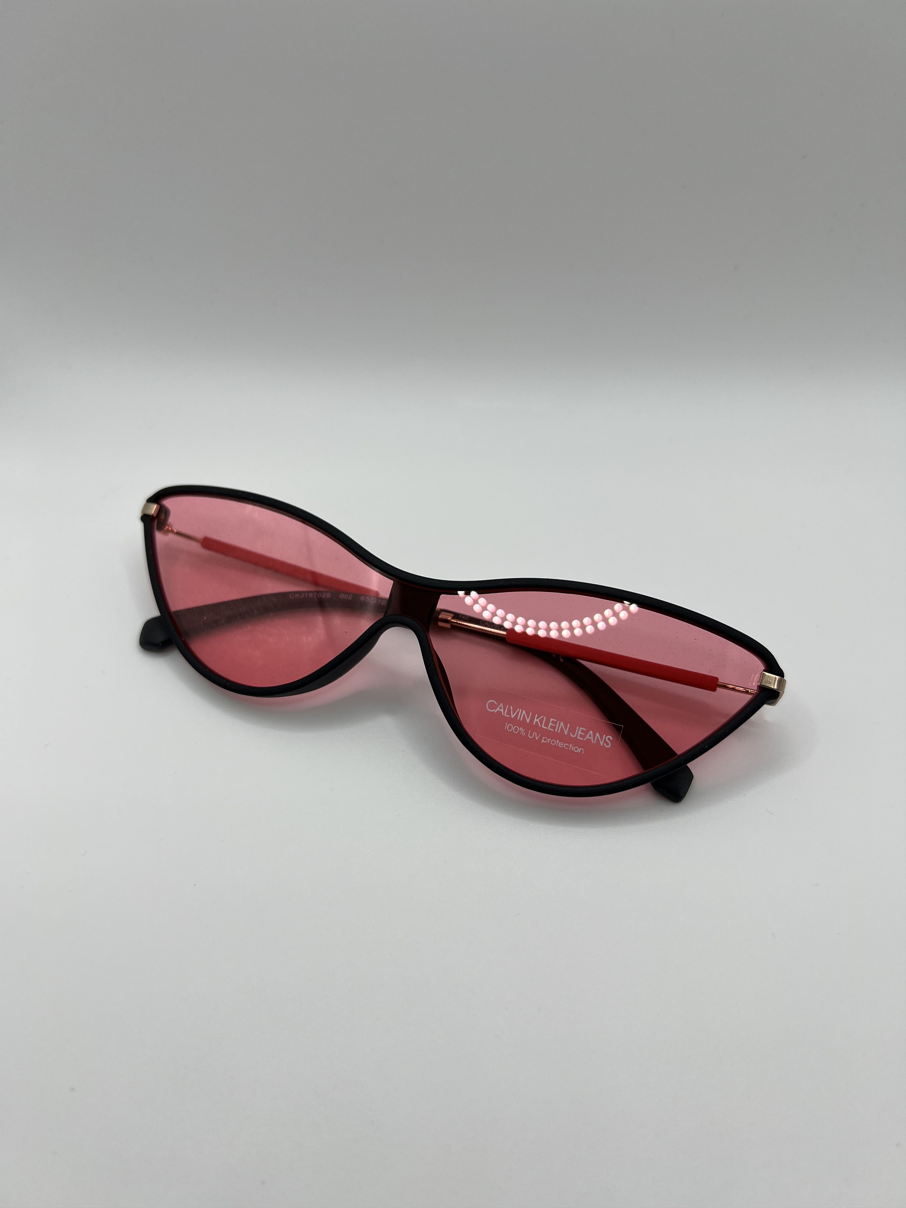 Calvin Klein Calvin Klein Jeans CKJ19702S Cat Eye Sunglasses Pink Lenses Size ONE SIZE - 3 Thumbnail