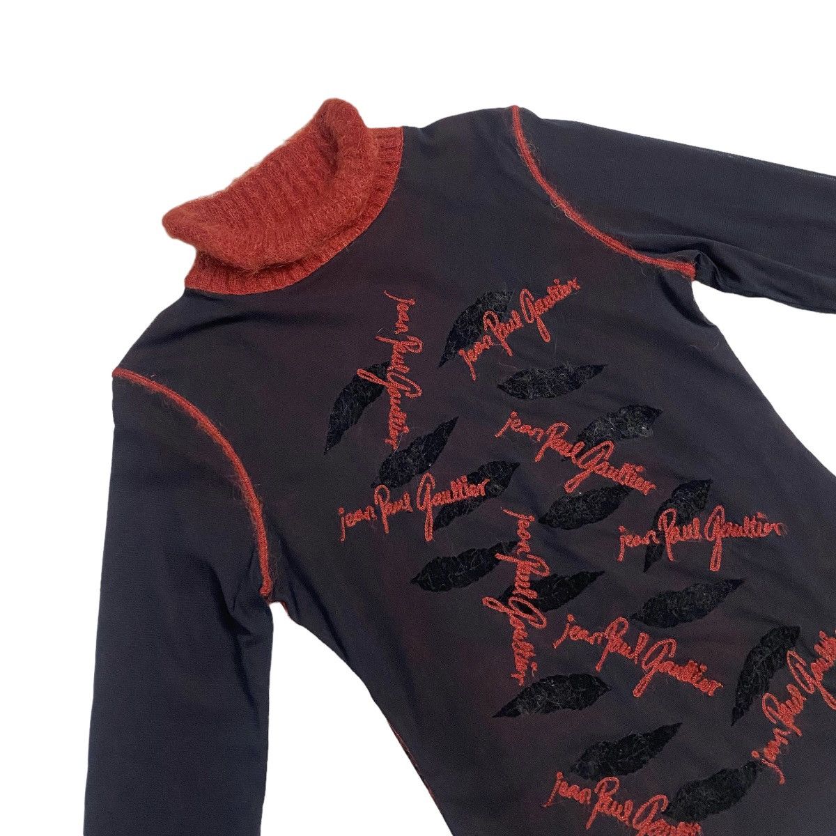 Designer × Jean Paul Gaultier Jean Paul GAULTIER FEMME Logo Embroidery Layered Mesh Top Size S / US 4 / IT 40 - 7 Thumbnail