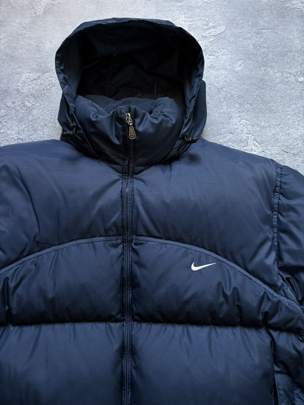Nike Vintage 00s Nike Drill Y2K Swoosh Puffer Down Jacket Size L Size US L / EU 52-54 / 3 - 5 Thumbnail