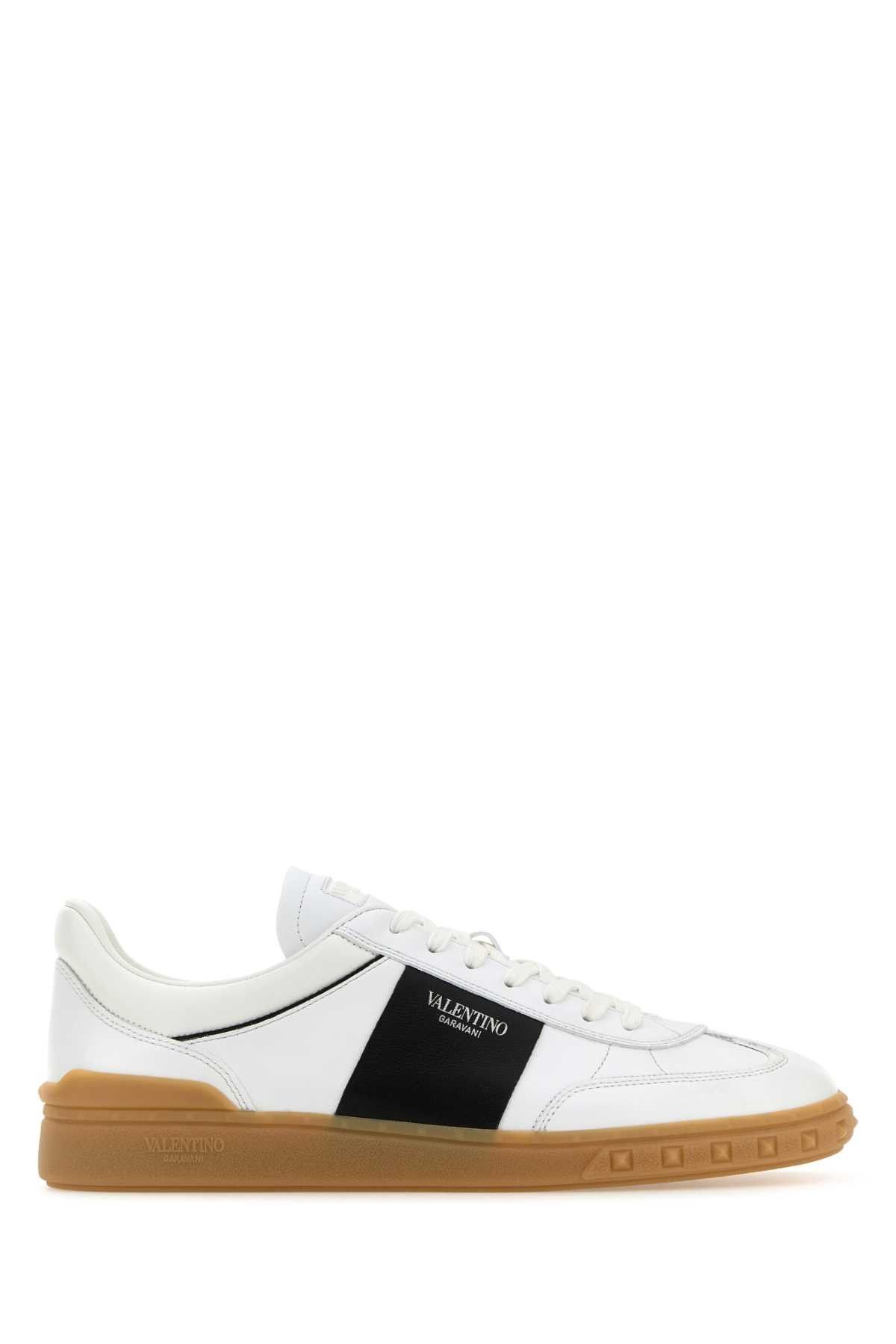 image of Valentino Garavani White Leather Upvillage Sneakers, Men's (Size 9)