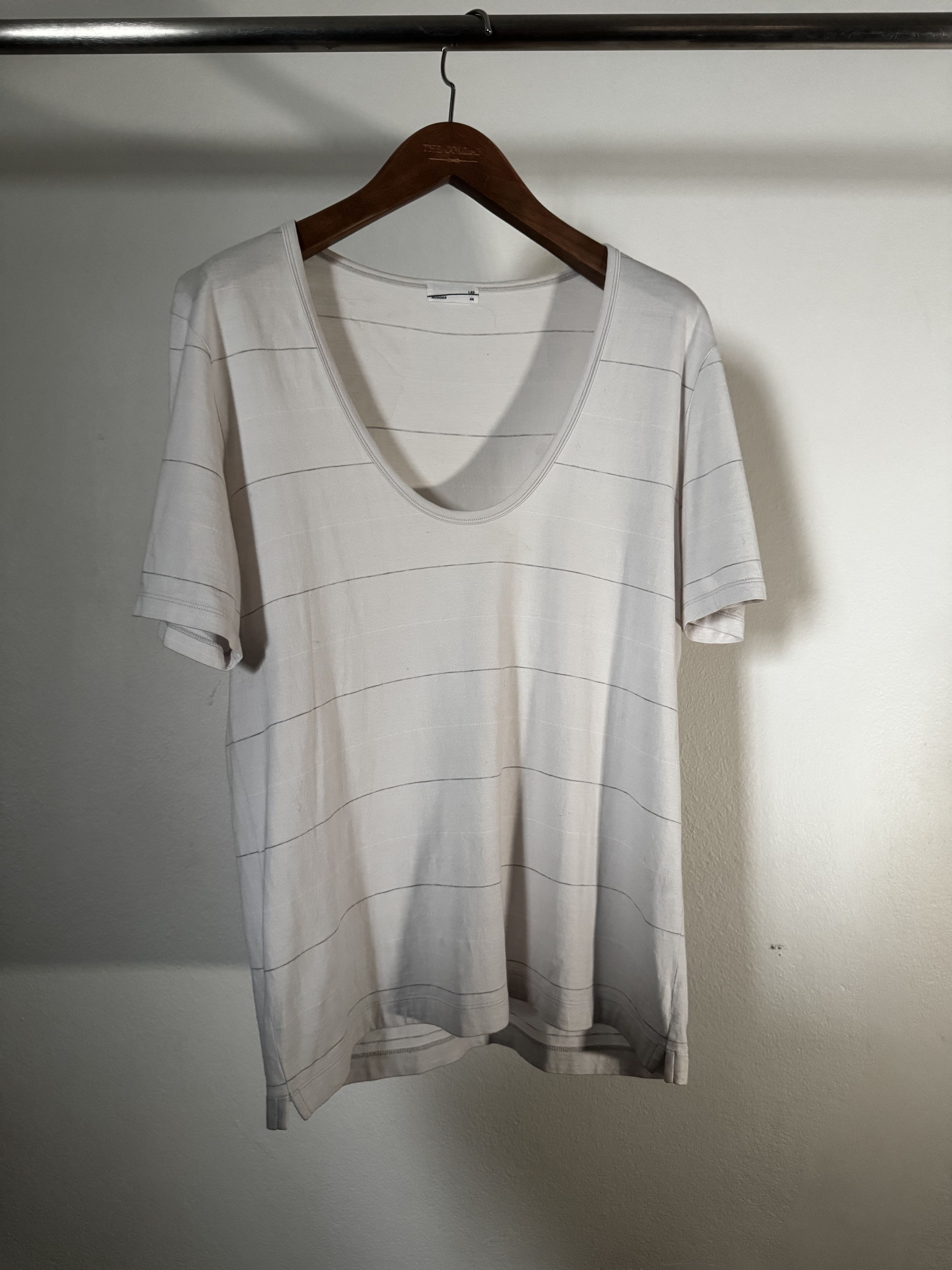 wide neck striped tee