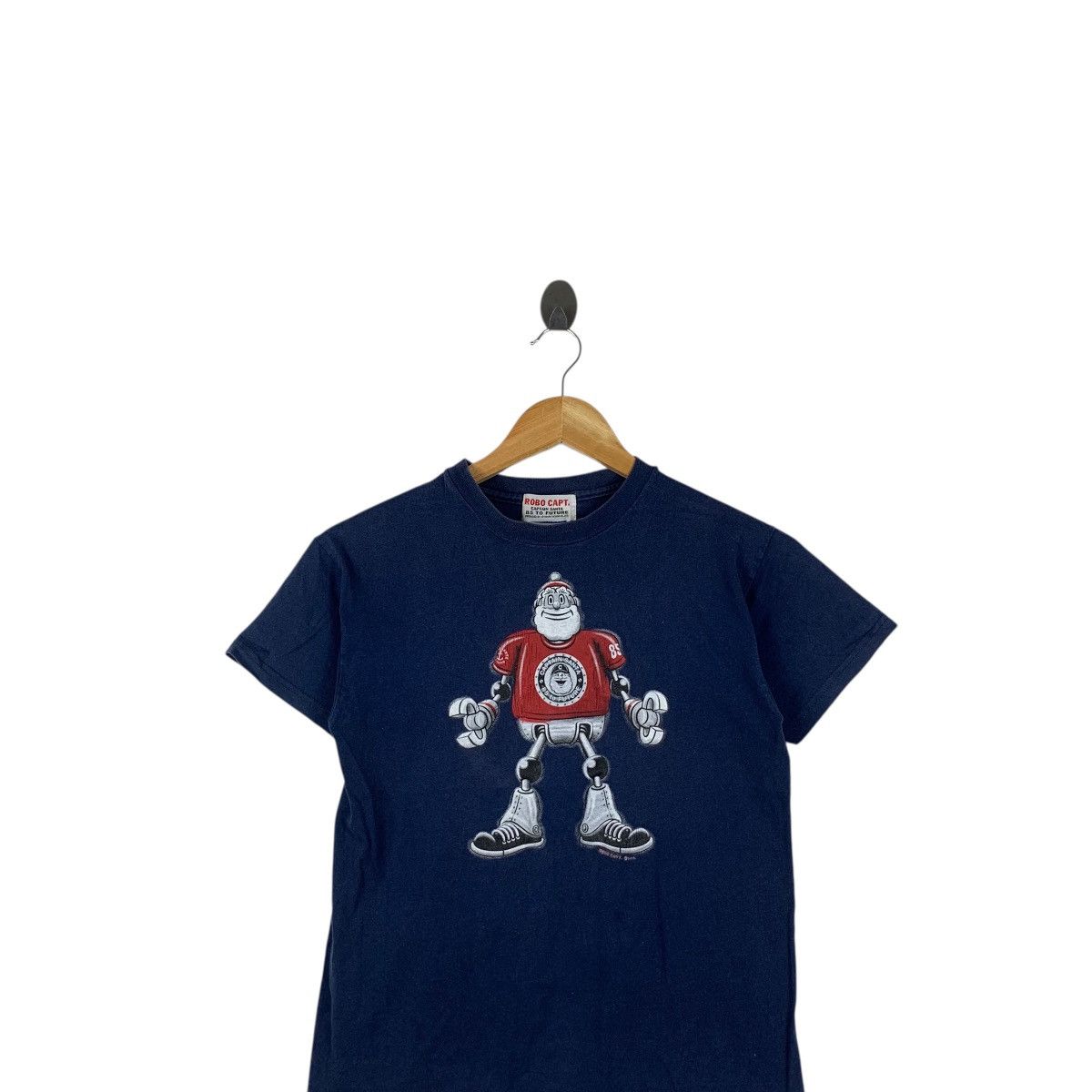 Vintage Vintage 90’ CAPTAIN SANTA ROBO Droid Tee Shirt Top Cartoon Size XS / US 0-2 / IT 36-38 - 2 Thumbnail