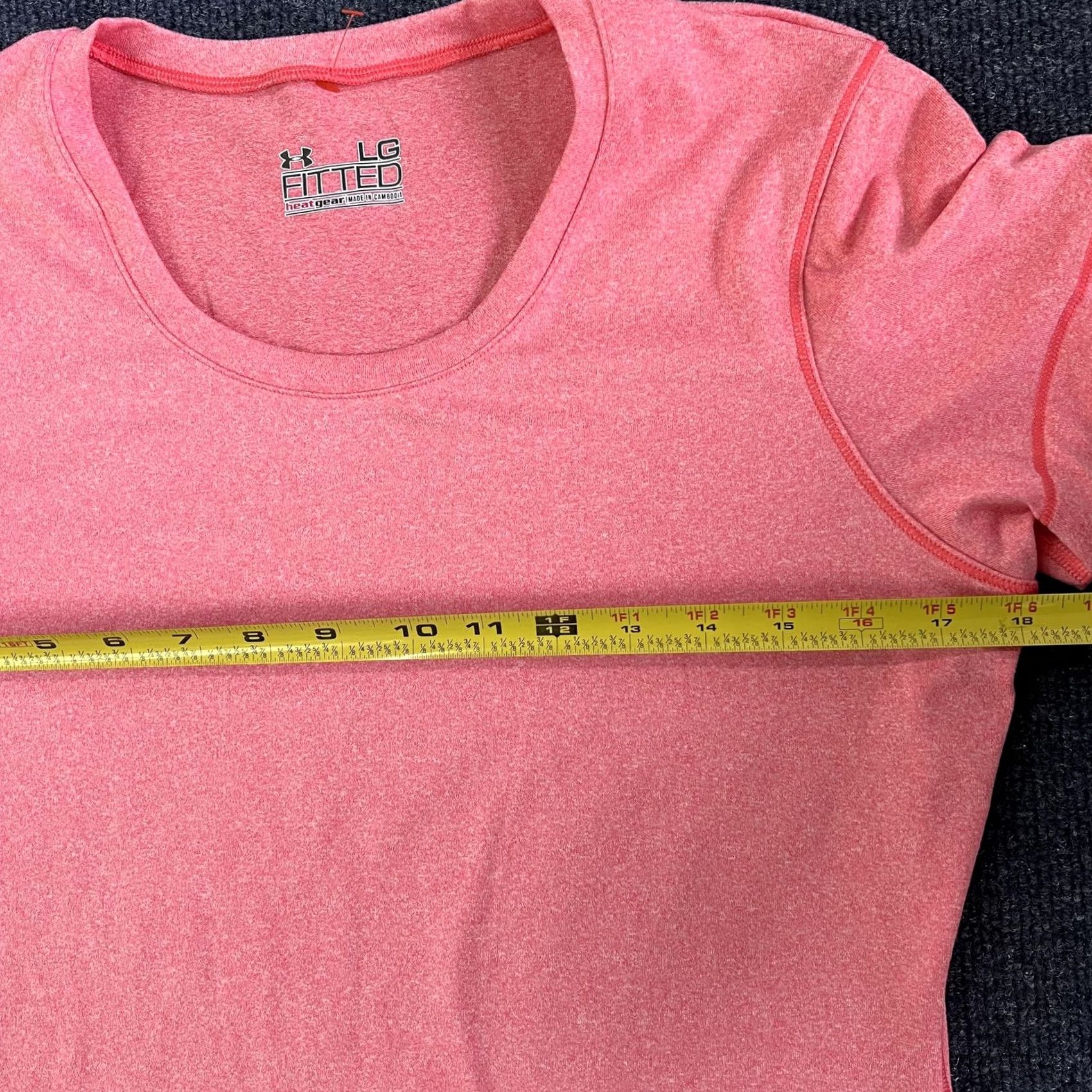 Under Armour Under Armour HeatGear Shirt Womens Large Pink Fitted Crew Neck Workout Tee Size L / US 10 / IT 46 - 5 Thumbnail