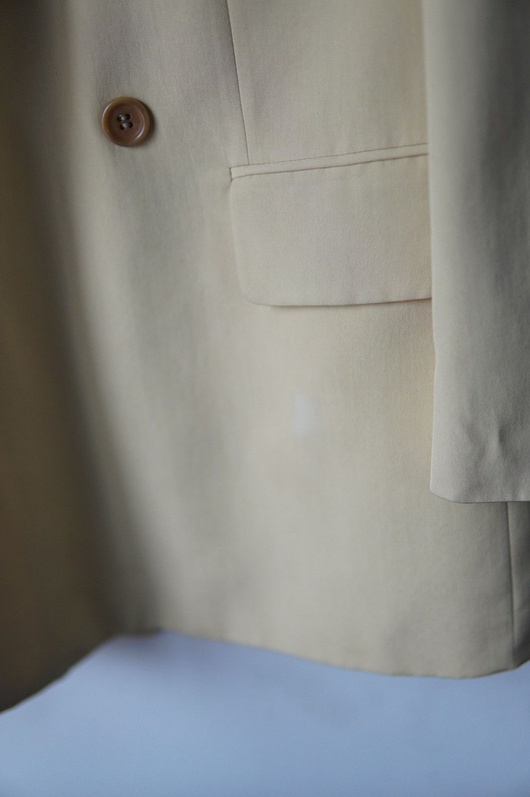 Hugo Boss Hugo Boss Beige Silk Double Breasted Blazer Size 48L - 9 Thumbnail
