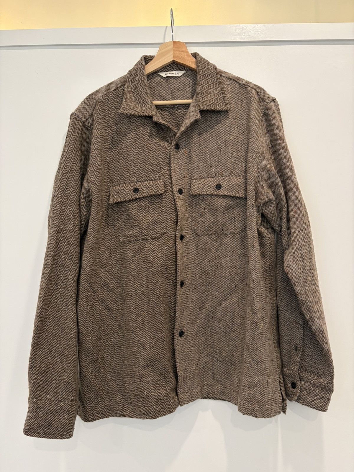 3sixteen 3Sixteen mismatched wool tweed shirt Size US XL / EU 56 / 4 - 1 Thumbnail