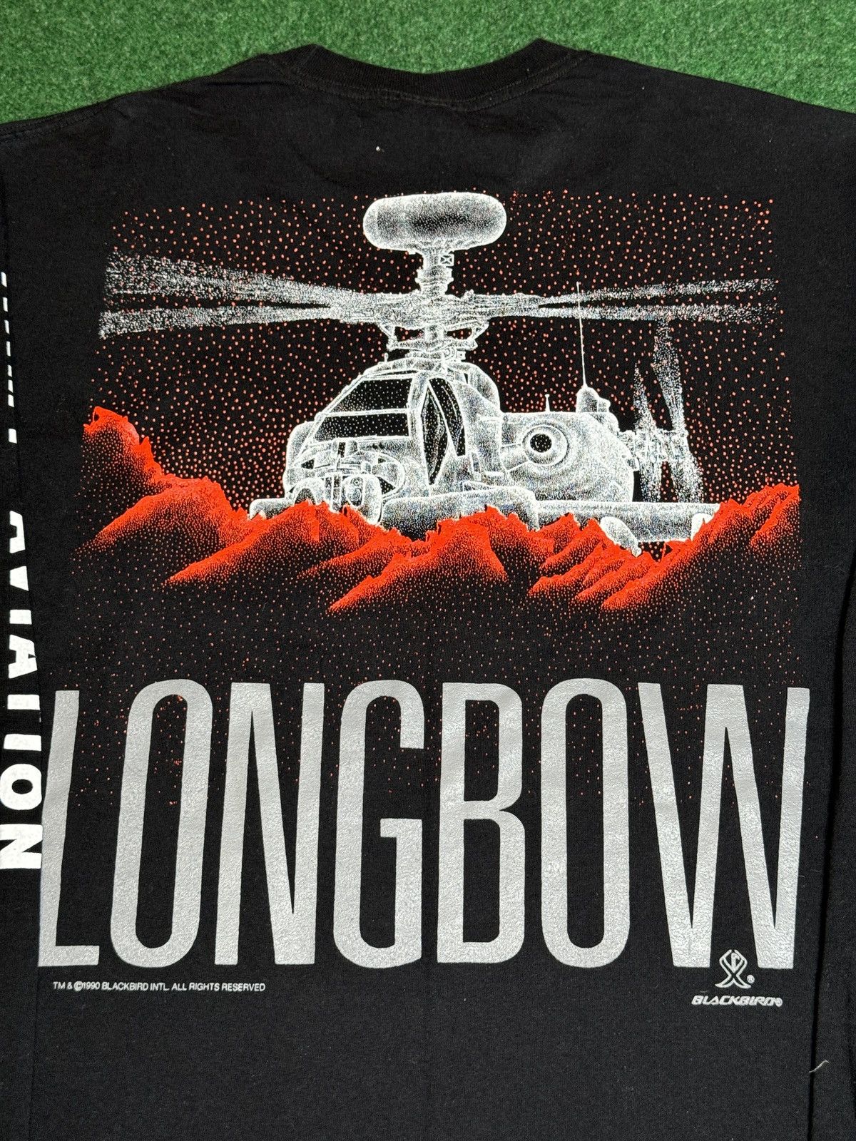 Vintage Longbow Apache Helicopter AH 64 Army Aviation Military Tee Size US L / EU 52-54 / 3 - 4 Thumbnail