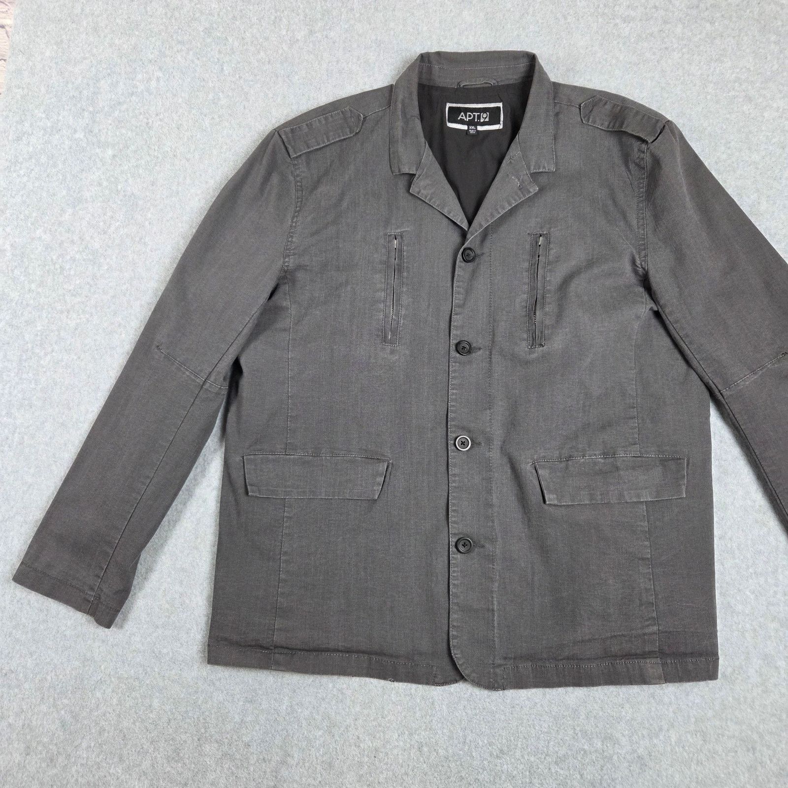 Apt. 9 Apt.9 Jacket XXL Military/Utility Style Pockets Gray FLAW Size US XXL / EU 58 / 5 - 7 Thumbnail
