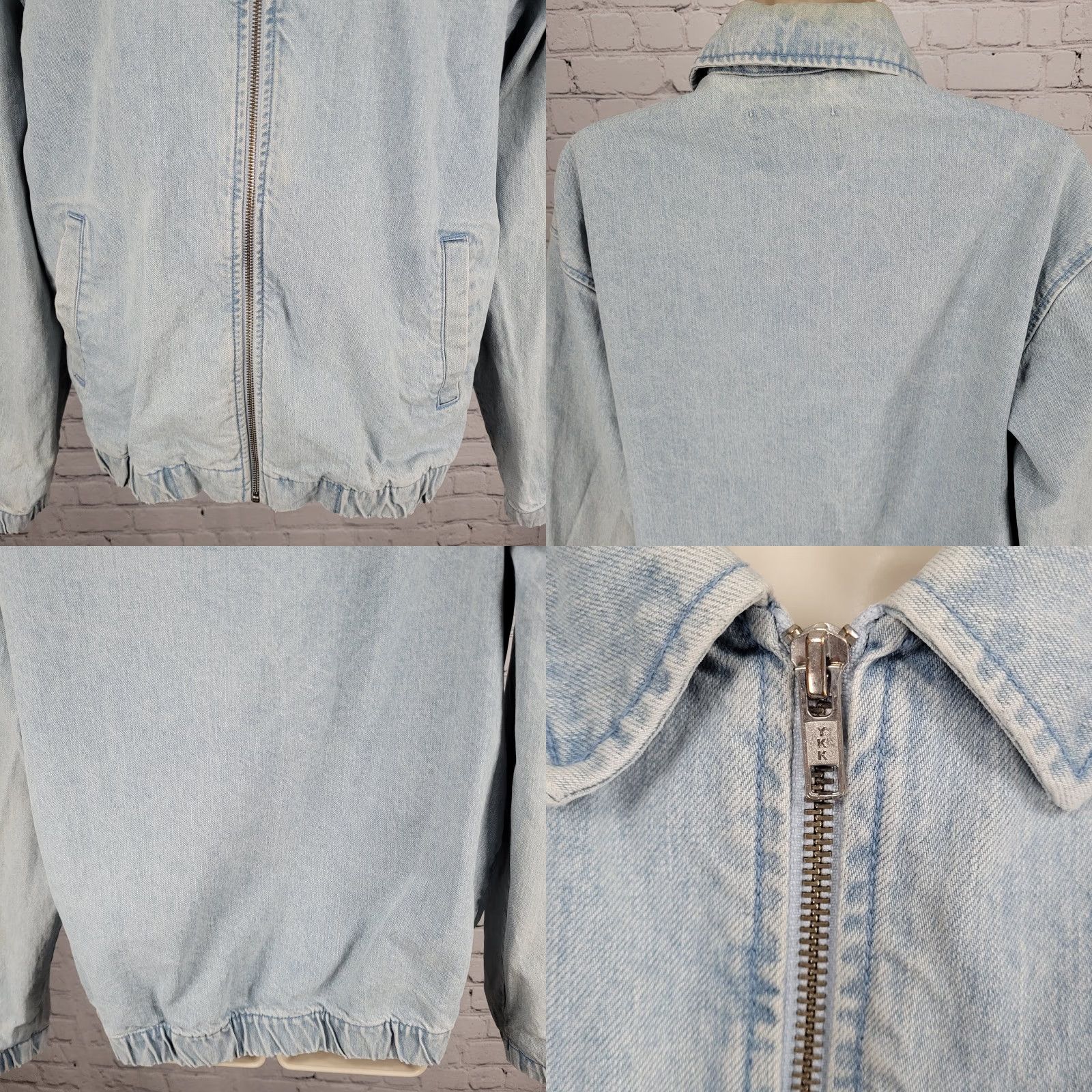 Urban Outfitters Urban Outfitters Jacket Women Small S Blue Denim Light Wash Full Zip Unlined Pockets Collared Cotton Denim Basic Jacket Size S / US 4 / IT 40 - 8 Thumbnail