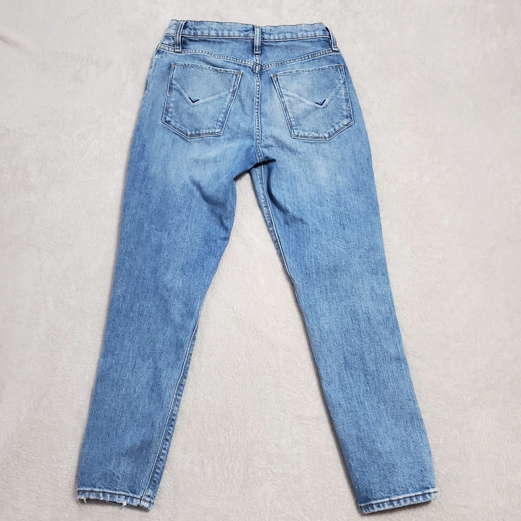 Hudson Hudson Bettie Taper Jeans Womens 26 Blue Light Wash Mid Rise Ankle Denim 28x26.5 Denim Cotton Spandex 5-Pocket Regular N/A Size 26" / US 2 / IT 38 - 2 Thumbnail