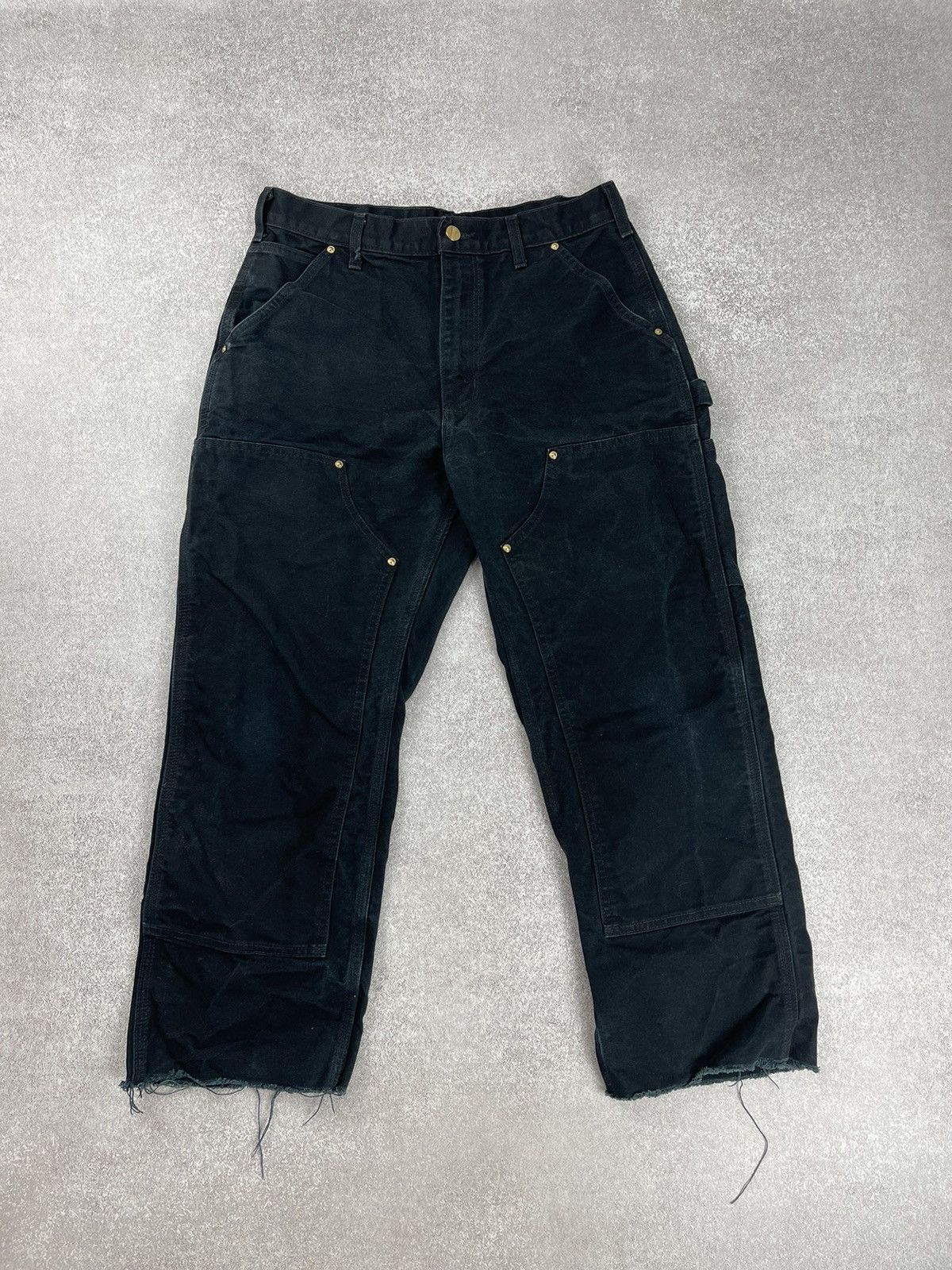 Vintage Carhartt B01 BLK Double Knee Distressed Pants