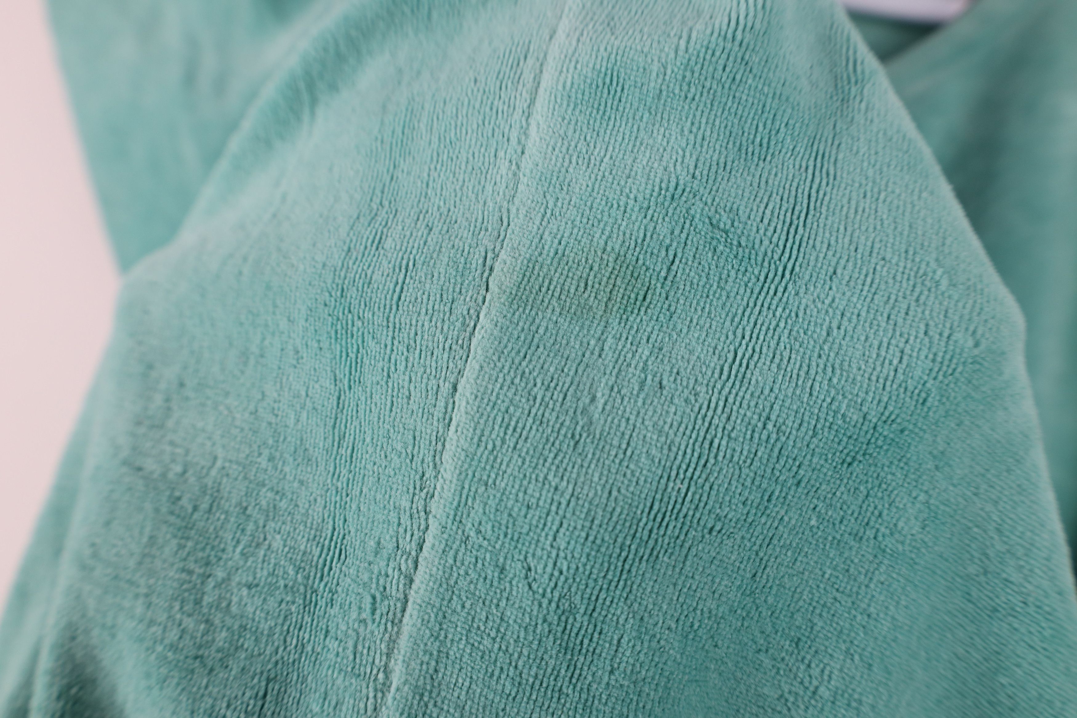 Vintage Vintage 70s Streetwear Blank Velour Sweater Teal USA Size L / US 10 / IT 46 - 10 Thumbnail