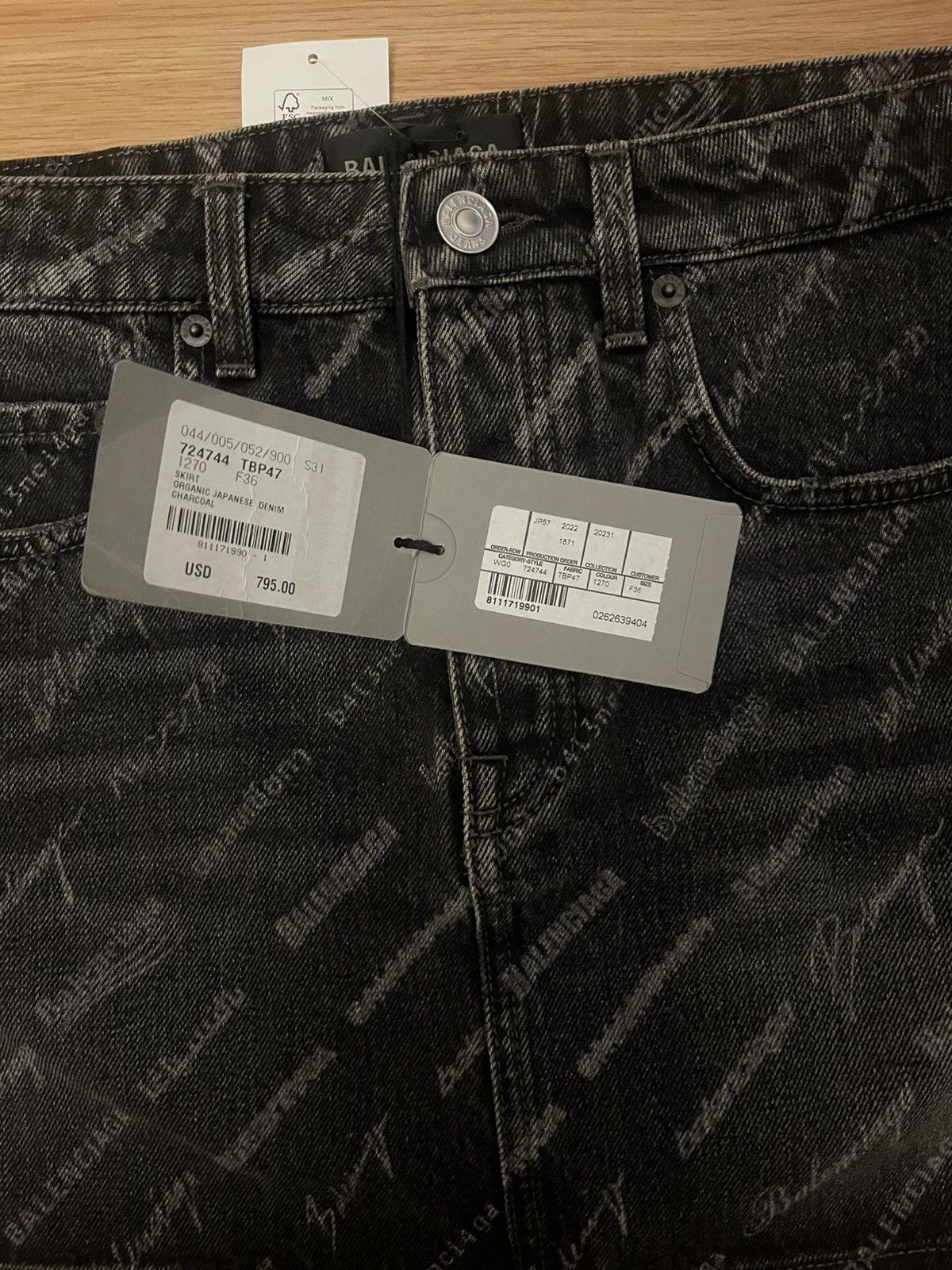 Balenciaga Balenciaga All-over Logo Mini skirt Size 27" / US 4 / IT 40 - 4 Thumbnail