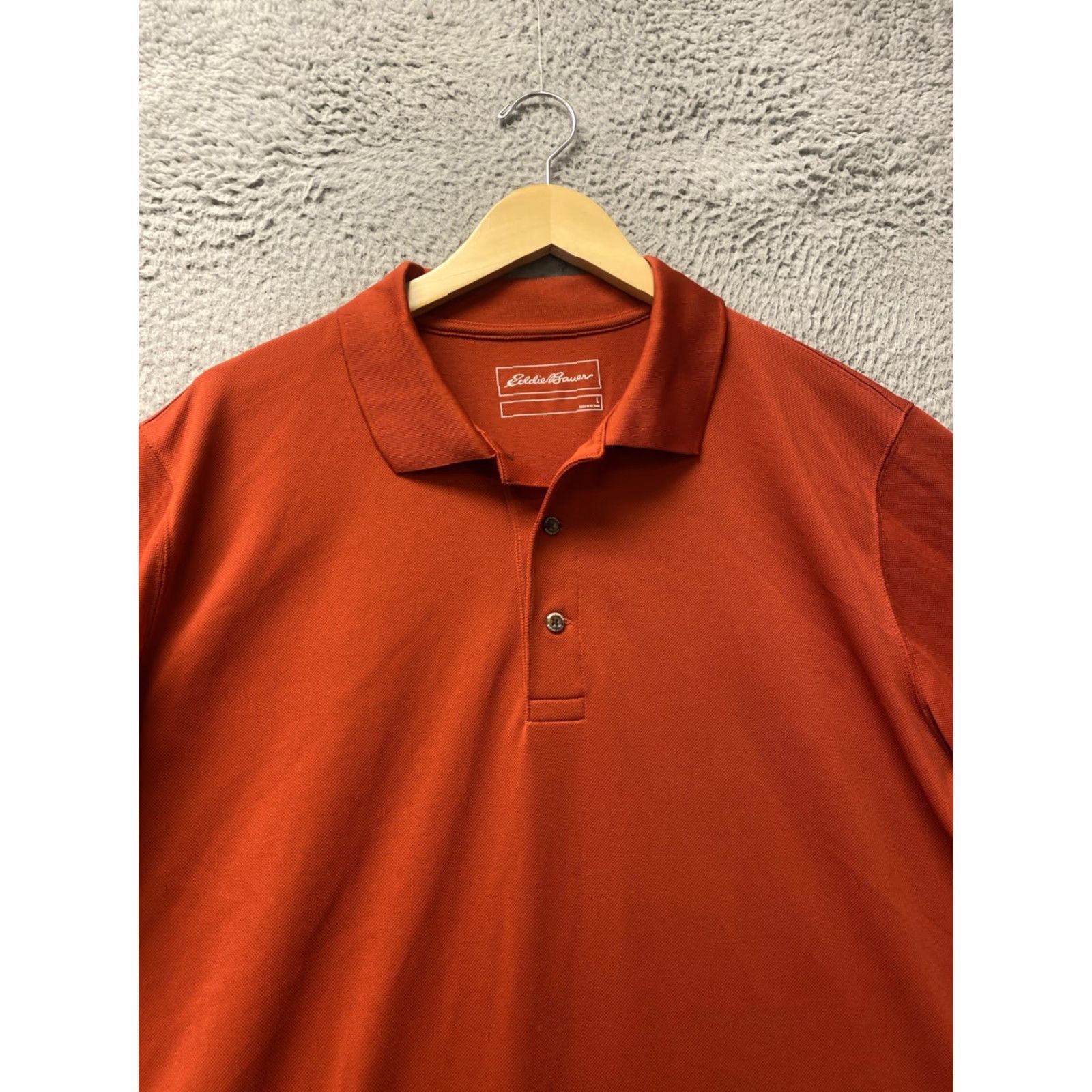 Eddie Bauer Eddie Bauer Polo Shirt Mens Large Fire Brick Collared Short Sleeve - 13910 Regular knit Polyester Outdoor Classic Retro Size US L / EU 52-54 / 3 - 2 Thumbnail
