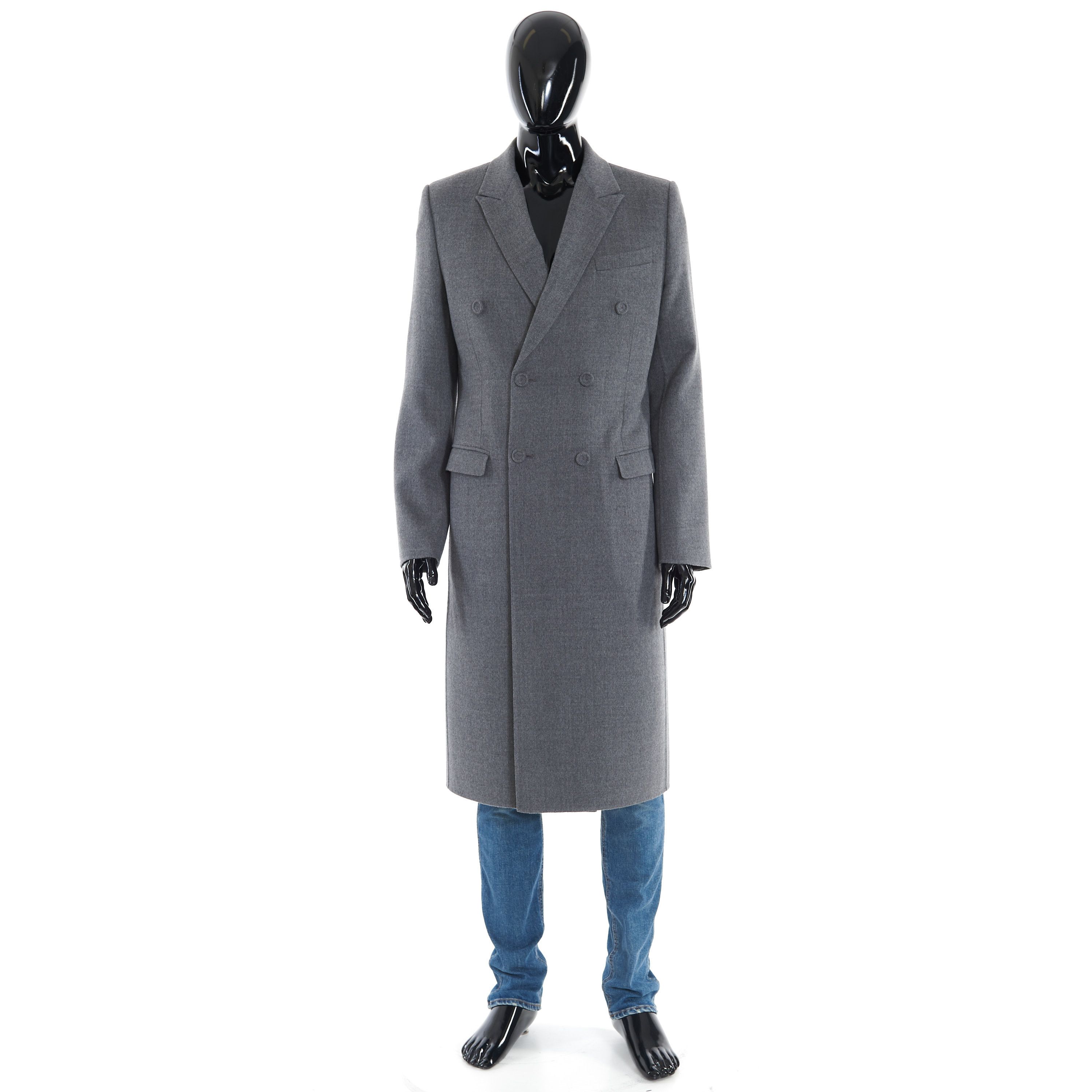 Dior Double Breasted Coat In Gray Virgin Wool Size US M / EU 48-50 / 2 - 2 Thumbnail