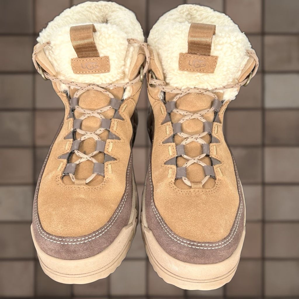 Ugg UGG Terretrail Cozy Lace Chestnut Size 11 Women Boots Ankle Waterproof Suede Fur Trim Lace Up Winter 11 Womens Size US 11 / IT 41 - 1 Thumbnail
