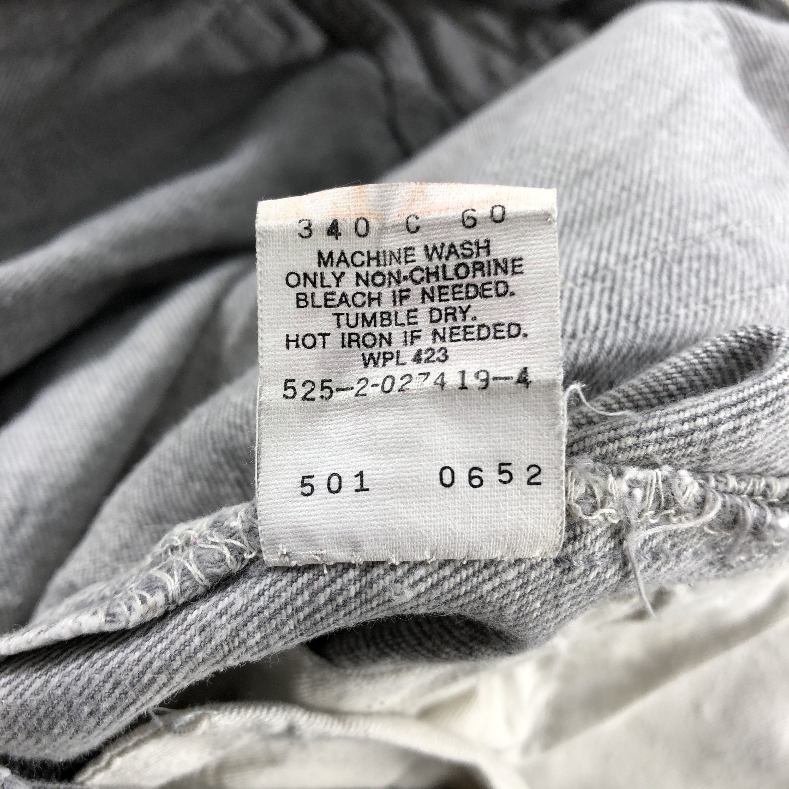 Levi's 90s Vintage Ash Gray Levis 501 Jeans-J2614 Size US 34 / EU 50 - 10 Thumbnail