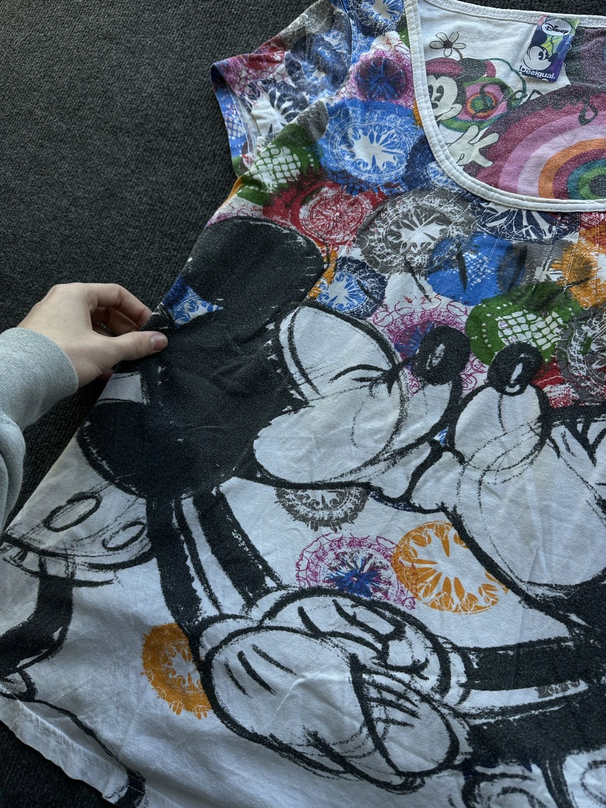 Desigual 🚨Desigual DISNEY Womens Mesh Face JPG Style Rare Old Money Size XL / US 12-14 / IT 48-50 - 3 Thumbnail