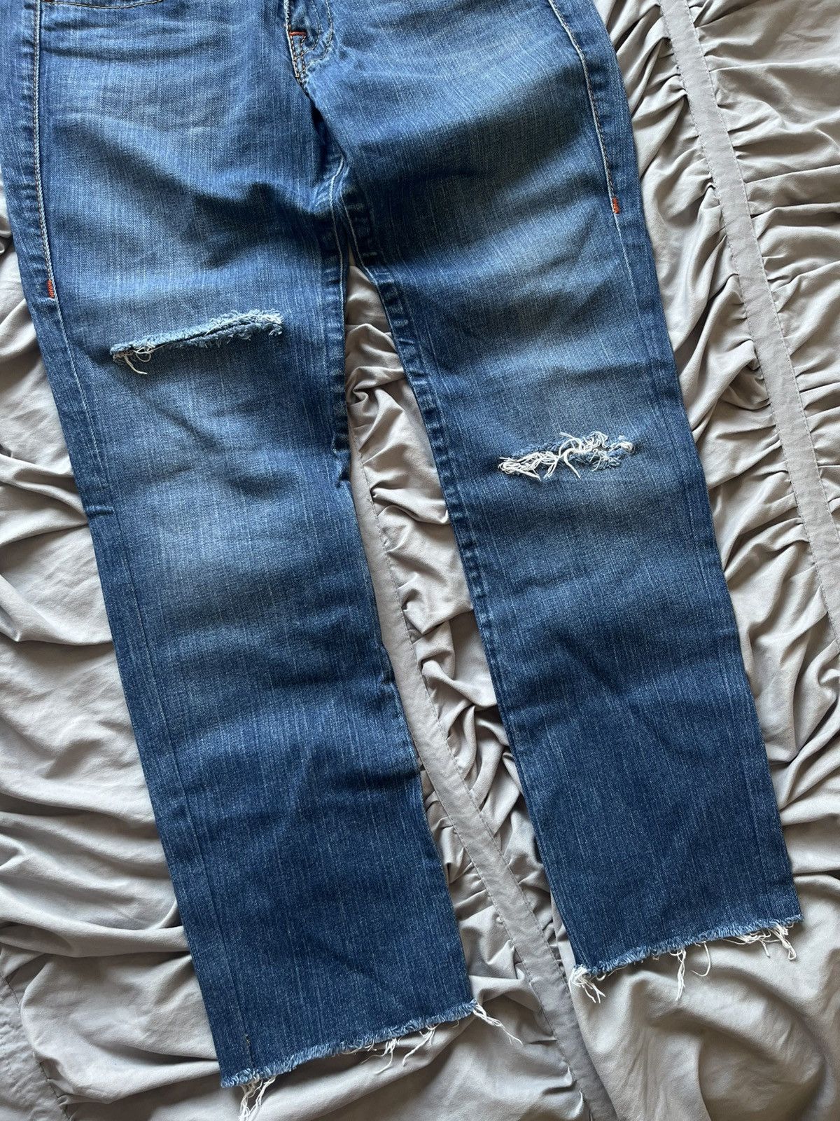 True Religion Vintage Denim True Religion Distressed Washed Jeans Japanese Size US 31 - 5 Thumbnail