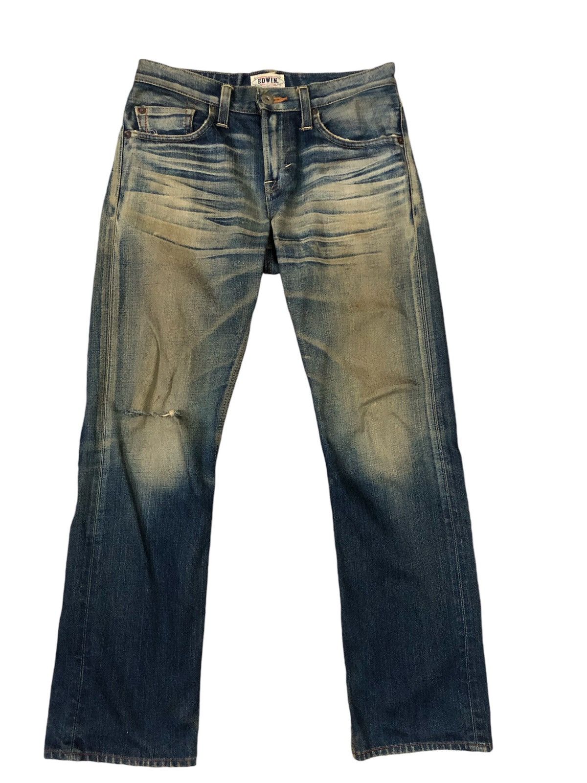 Edwin × If Six Was Nine × Le Grande Bleu (L.G.B.) Edwin Rusty Mud Max Distressed Denim Pants Size US 30 / EU 46 - 1 Thumbnail