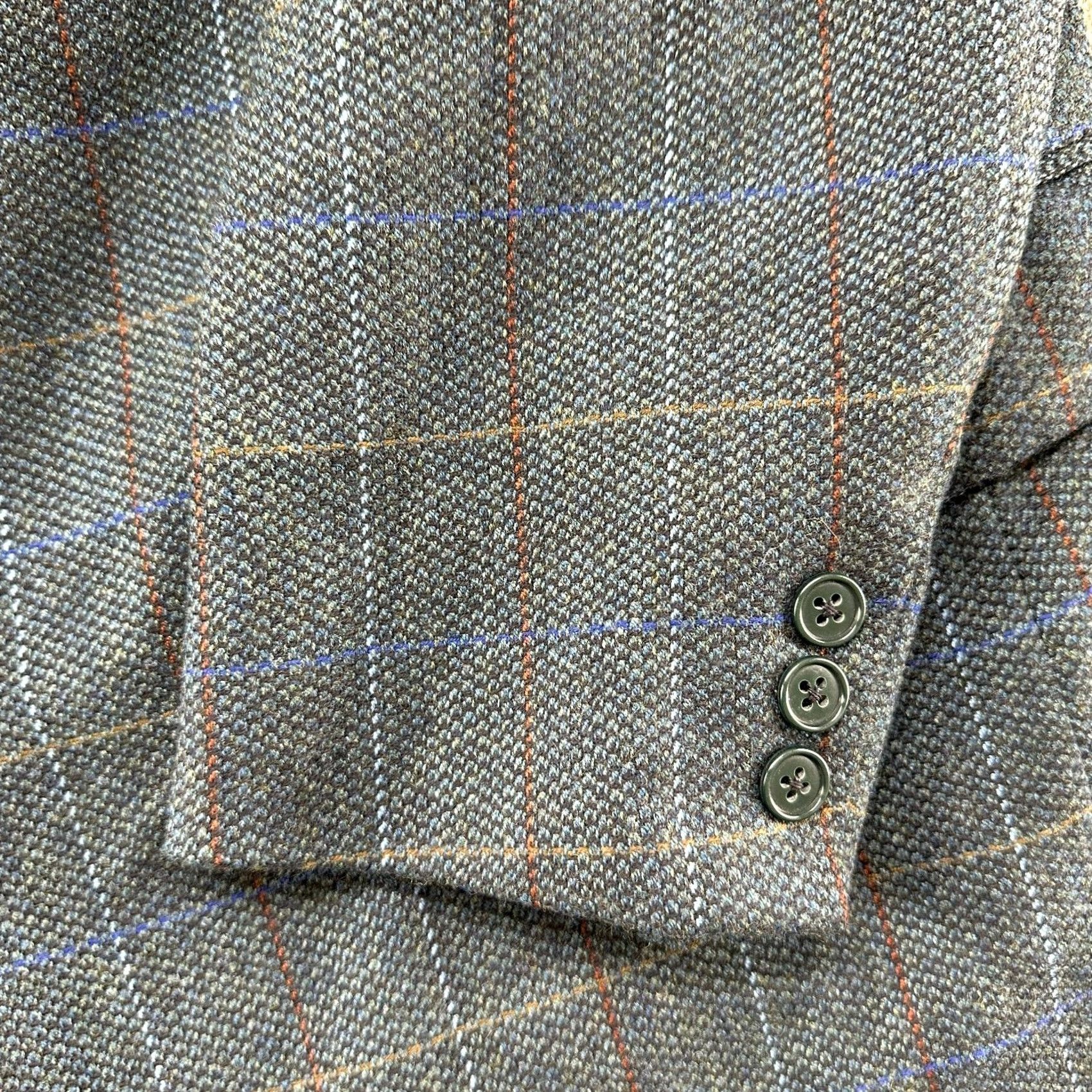 Vintage VINTAGE Calvino Vitale Blazer Mens 42/52 Blue Wool Tweed 2 Piece Notch Lapel 90s USA Sports Blazer Mens Size 52R - 5 Thumbnail