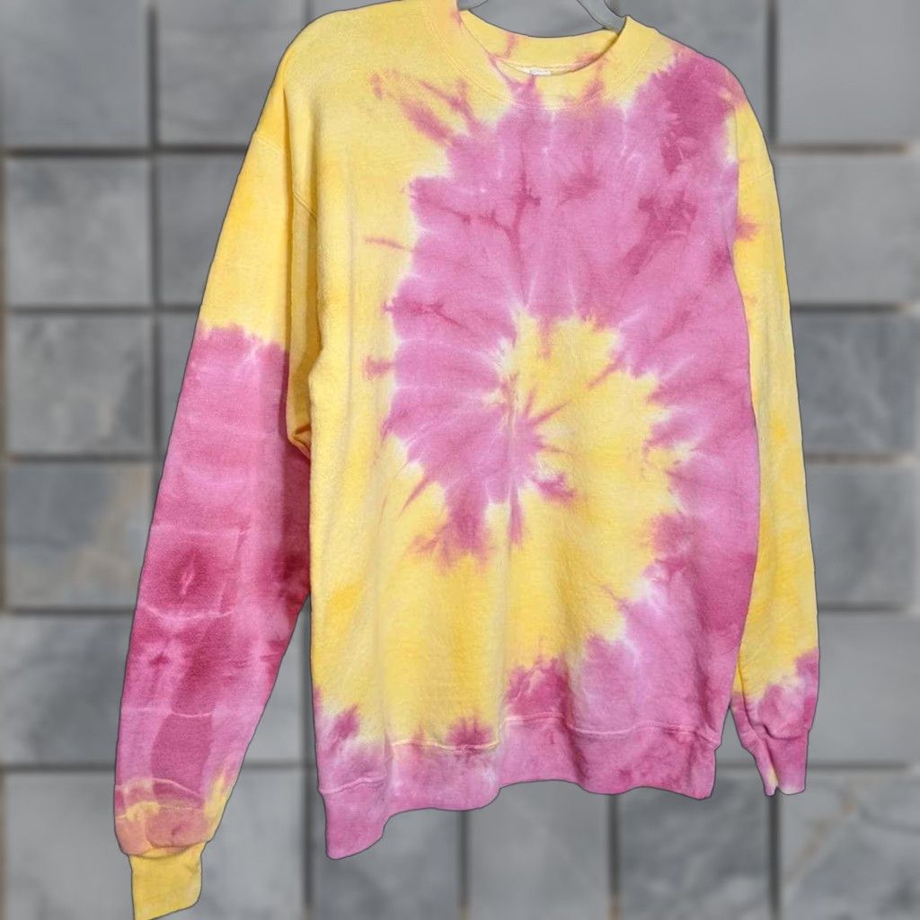 Hanes Hanes Sweatshirt Pullover Multicolor Crewneck Tie Dye EcoSmart Upcycle Unisex Adults M Size US M / EU 48-50 / 2 - 1 Thumbnail