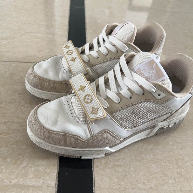 Louis Vuitton Louis Vuitton Trainer Beige Low-top Sneakers 0079 Size US 7.5 / EU 40-41 - 1 Thumbnail