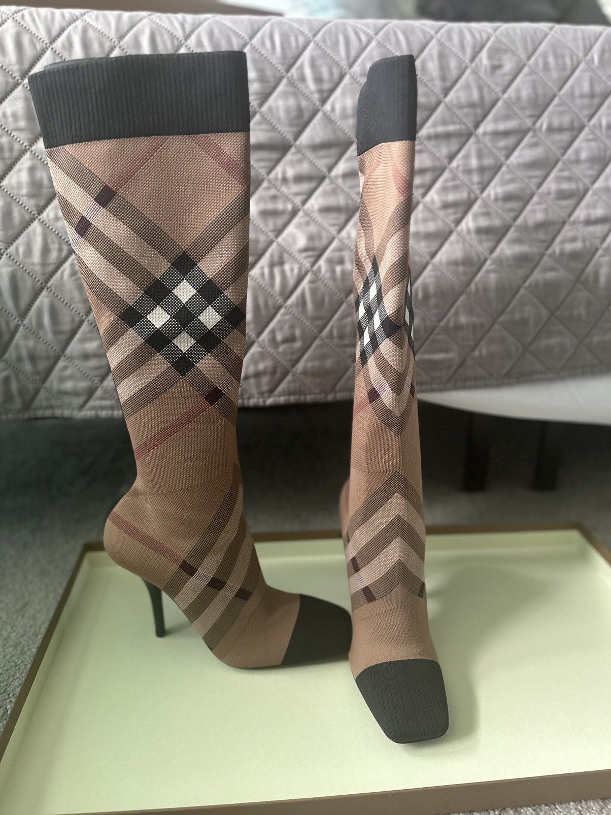 Burberry Vintage Check 105 Sock Boots