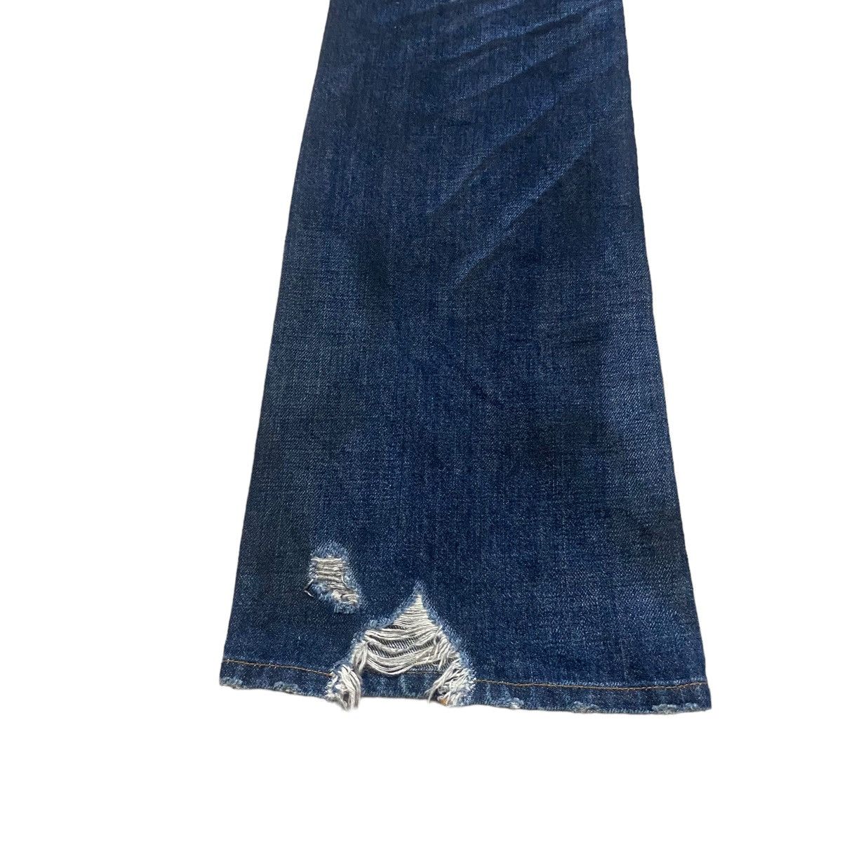 GOSTAR DE FUGA FUGA Coated Oiled Denim Flare Jeans Distressed Size US 32 / EU 48 - 16 Thumbnail