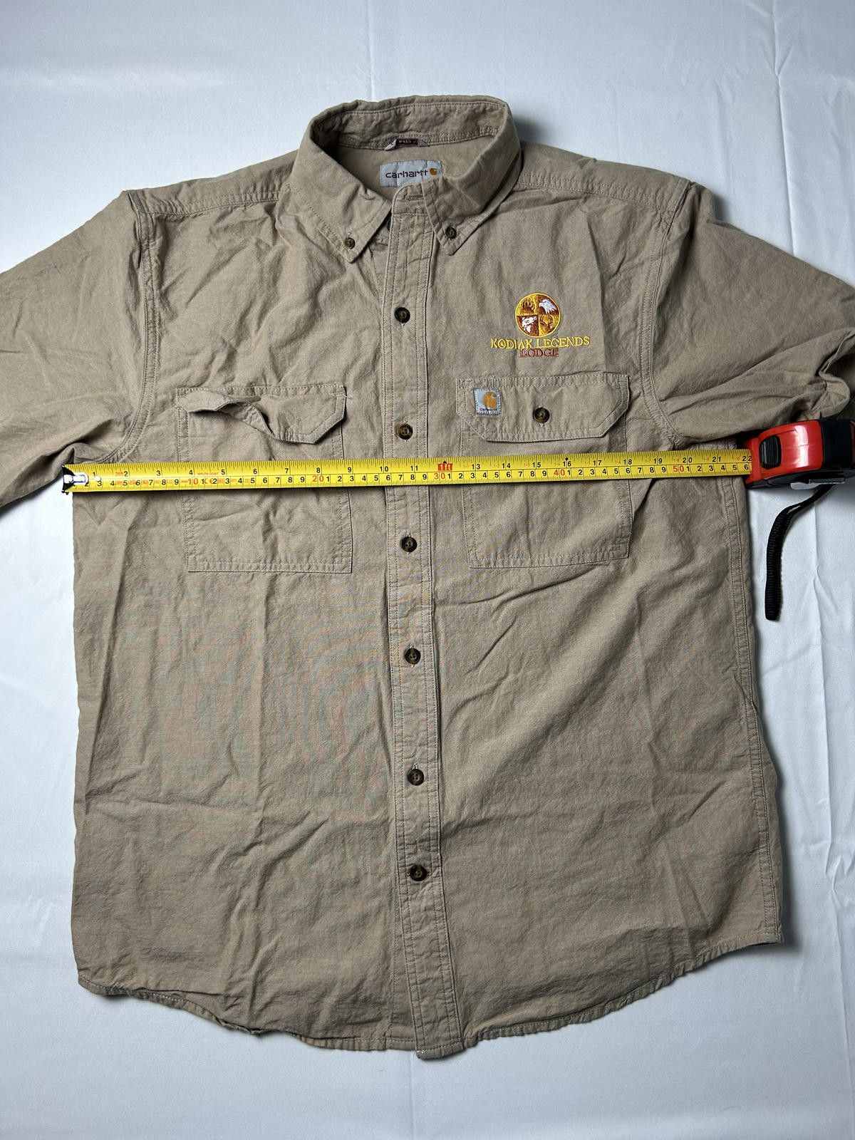 Carhartt Carhartt Pocket Shirt Heavyweight Overshirt Workwear Tan Size US M / EU 48-50 / 2 - 7 Thumbnail