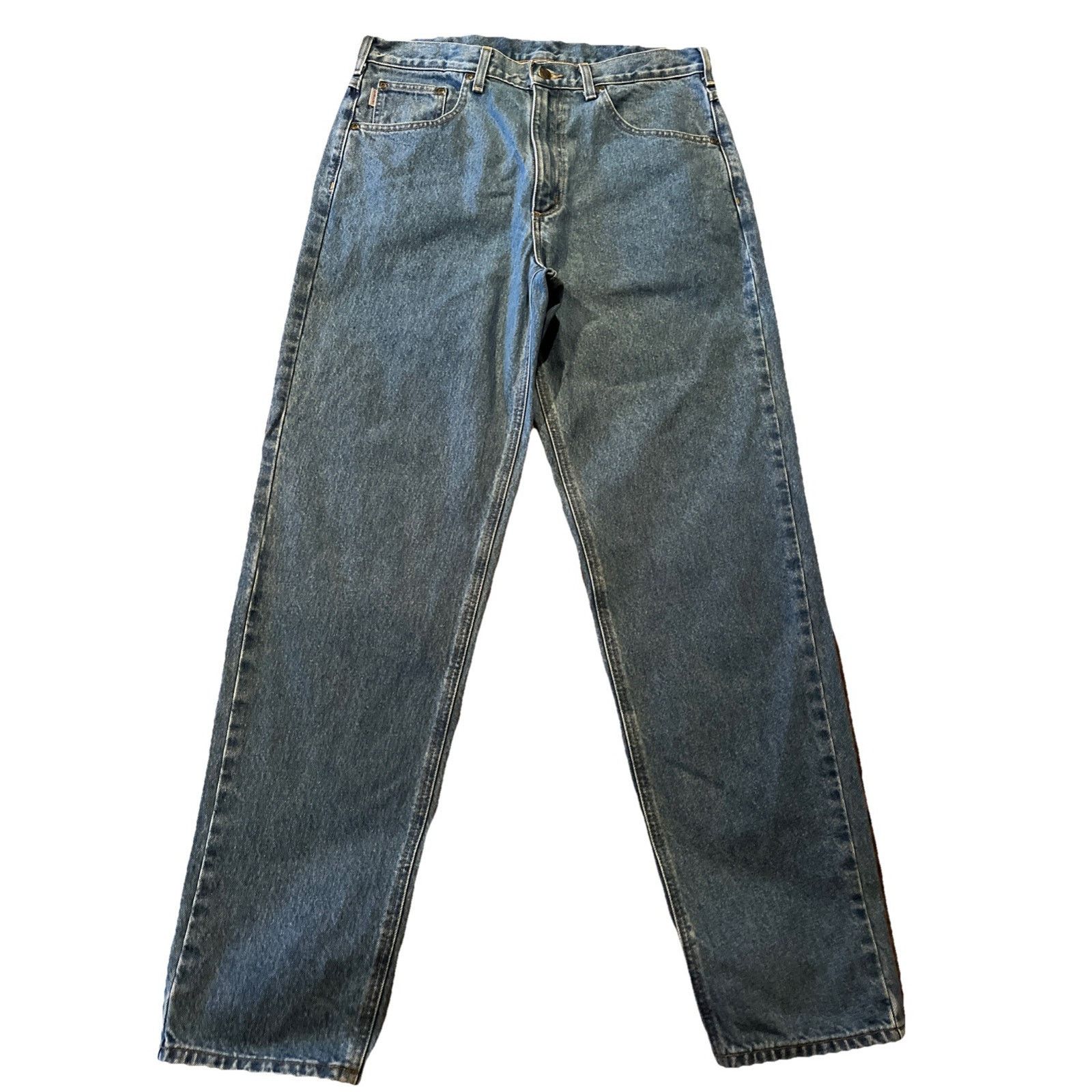 Carhartt Carhartt B17 Jeans Mens 36x34 Denim Med Wash Workwear Blue Size US 36 / EU 52 - 1 Thumbnail