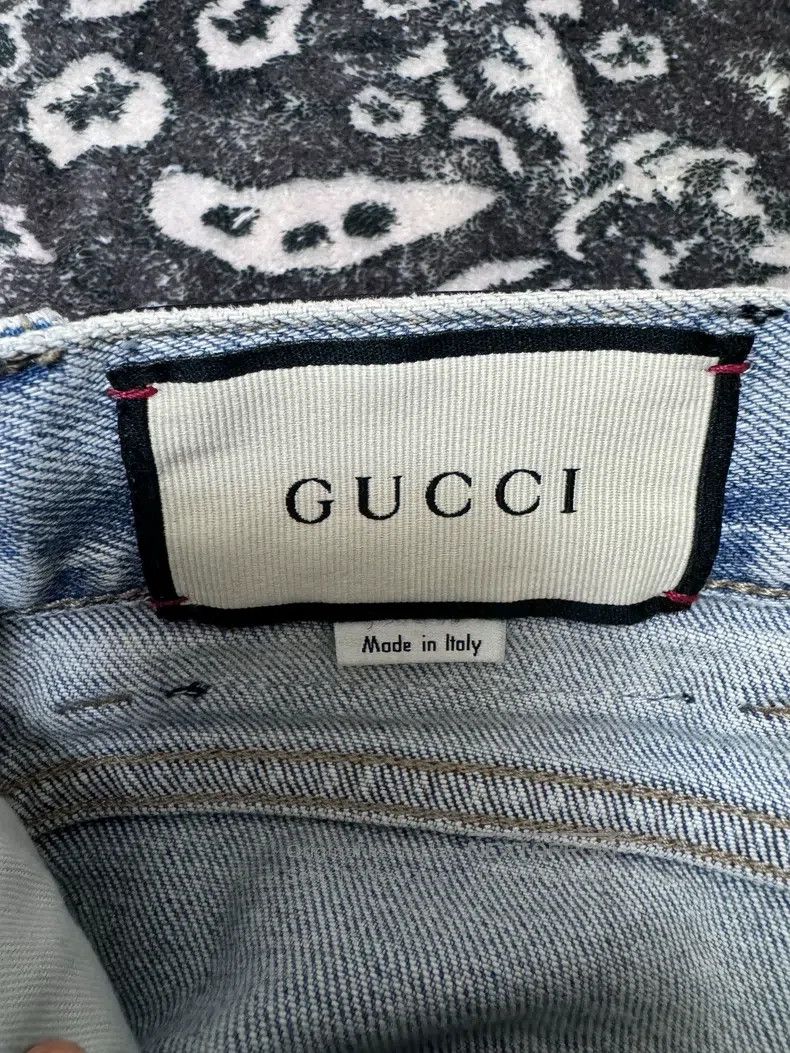 Gucci Gucci Leather logo jeans on the back Size US 36 / EU 52 - 3 Thumbnail