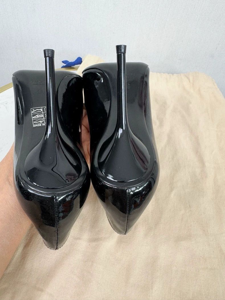 Gucci Gucci Black Peep Toe High Heels Size 36-2506 Size US 6 / IT 36 - 6 Thumbnail