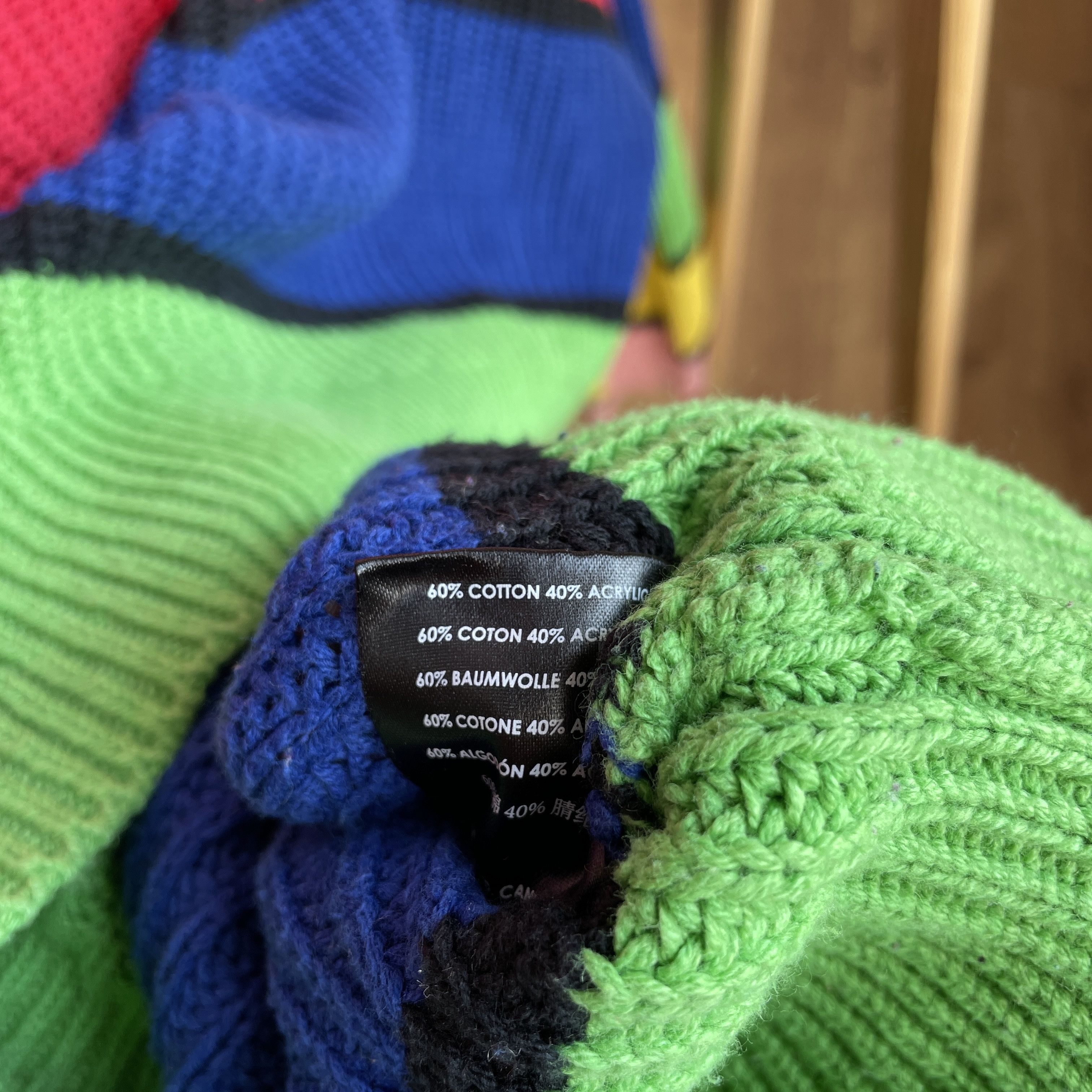 Lazy Oaf Lazy Oaf Bright Striped Turtleneck Oversized Womens Sweater Size L / US 10 / IT 46 - 7 Thumbnail